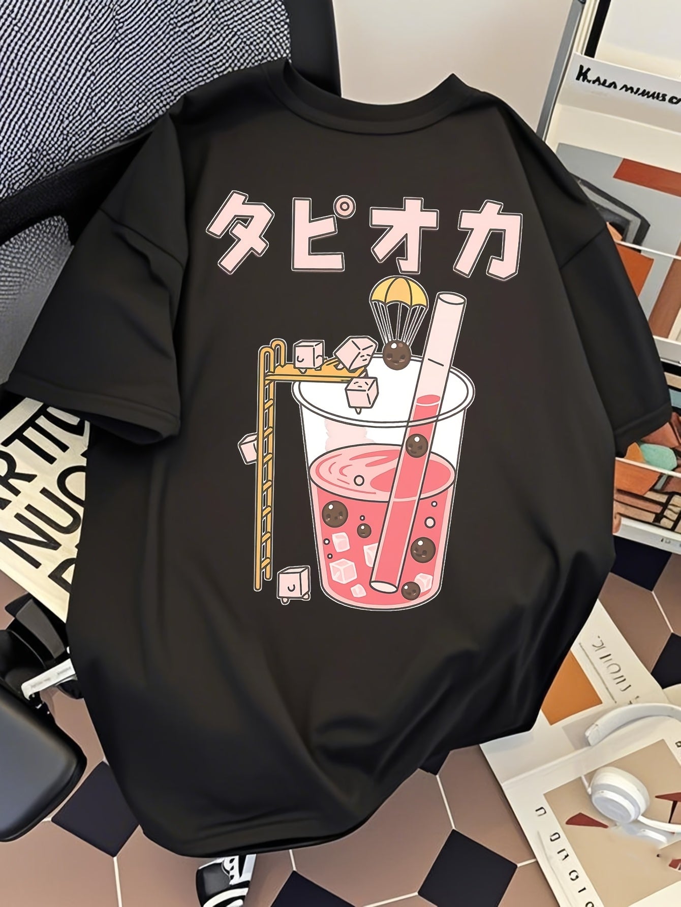 Men's "Delicious Drink" T-Shirt Graphic T-shirt with Stylish Print Versatile Short Sleeve Tee for Summer Sport And Casual Wear
