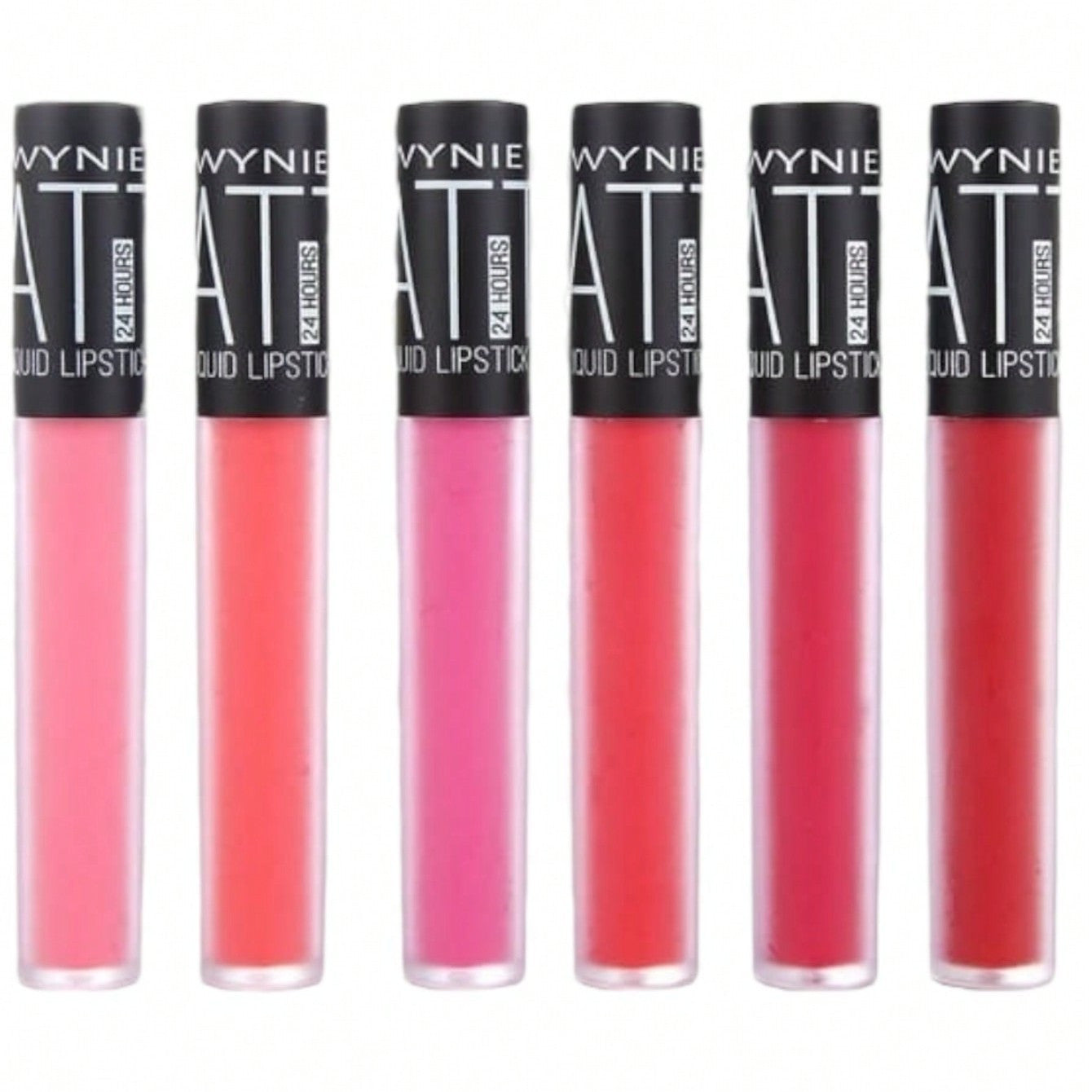 Rouge à Lèvres Liquide Mat Wynie 24 H – Longue Tenue, Fini Velours, Haute Pigmentation, Couleurs Vibrantes, 6 Teintes Disponibles