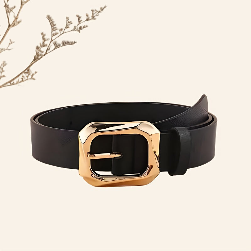 Lot de 3 ceintures classiques en PU à boucle carrée – Couleurs unies, pour pulls, trenchs, jupes et pantalons, tenue décontractée polyvalente, idée cadeau, ceinture pour jupe, ceinture pour pull, accessoire stylé et tendance, ceinture légère et durable