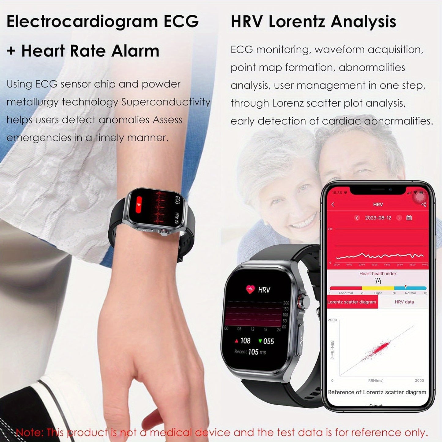 Nouvelle montre connectée 2025 : grand écran AMOLED de 5,18 cm, batterie longue durée 530 mAh, appels Bluetooth 5.3, modes multisports, assistant vocal, SOS, suivi menstruel, prévisions météo, montre de suivi fitness compatible Android et iOS