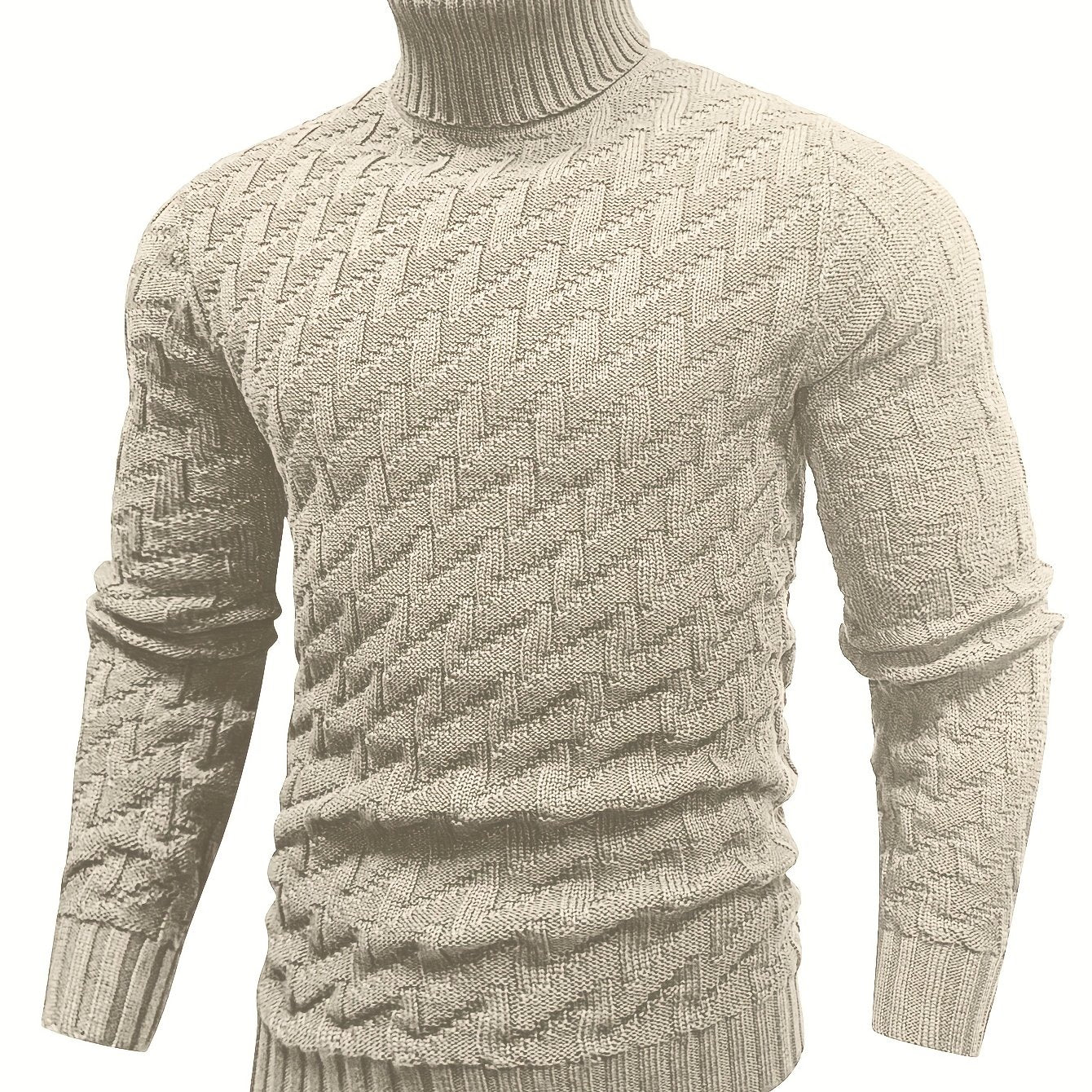 Autumn/Winter New High-neck Knitted Pullover, Trendy and Versatile, Perfect for Casual and Business Occasions