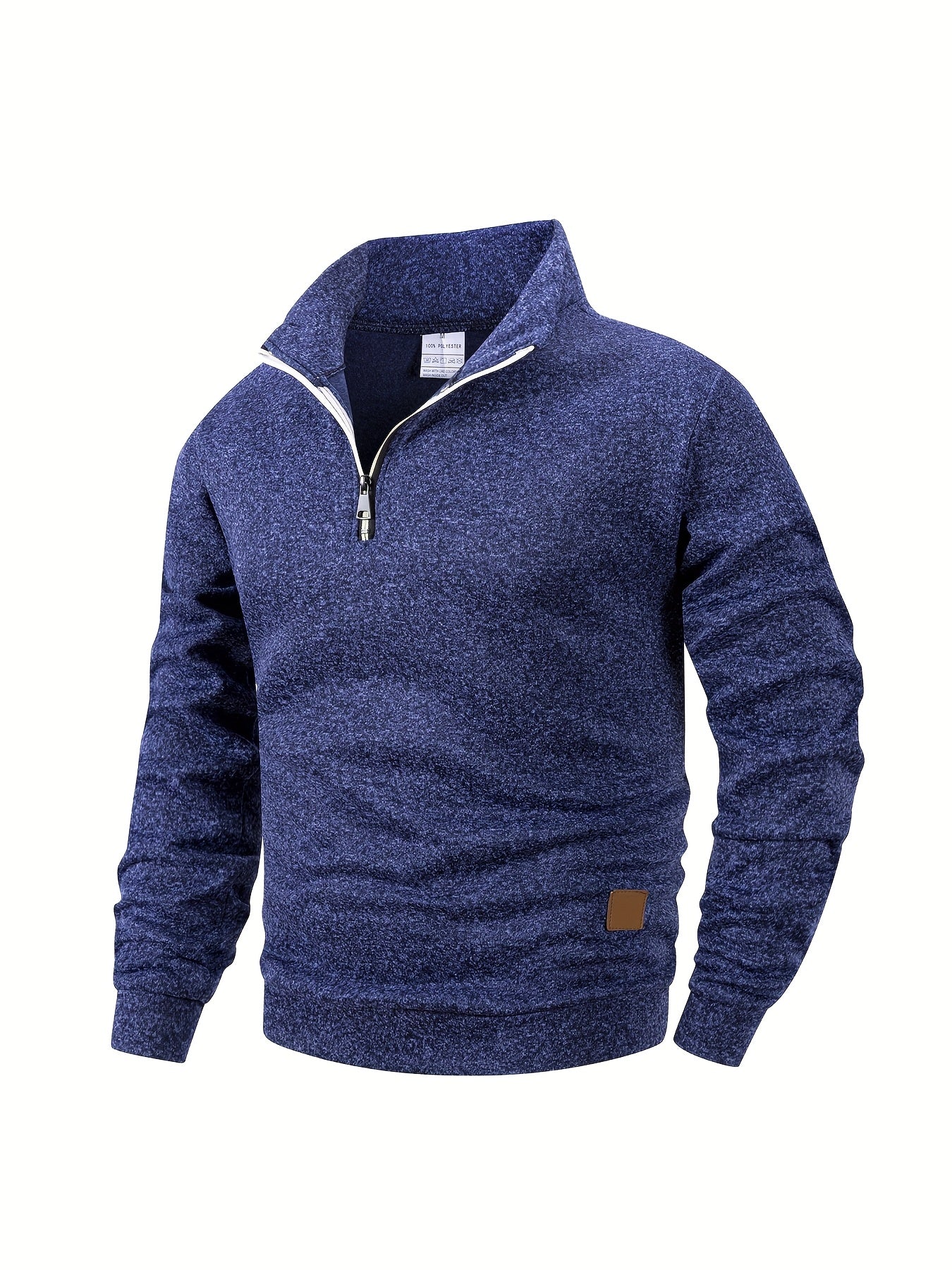 Sweat-shirt de sport homme printemps/automne – polaire légère, demi-zip, col montant et manches longues, adapté pour la course quotidienne, le fitness et le casual, léger et ajusté, idéal pour l’automne et l’hiver
