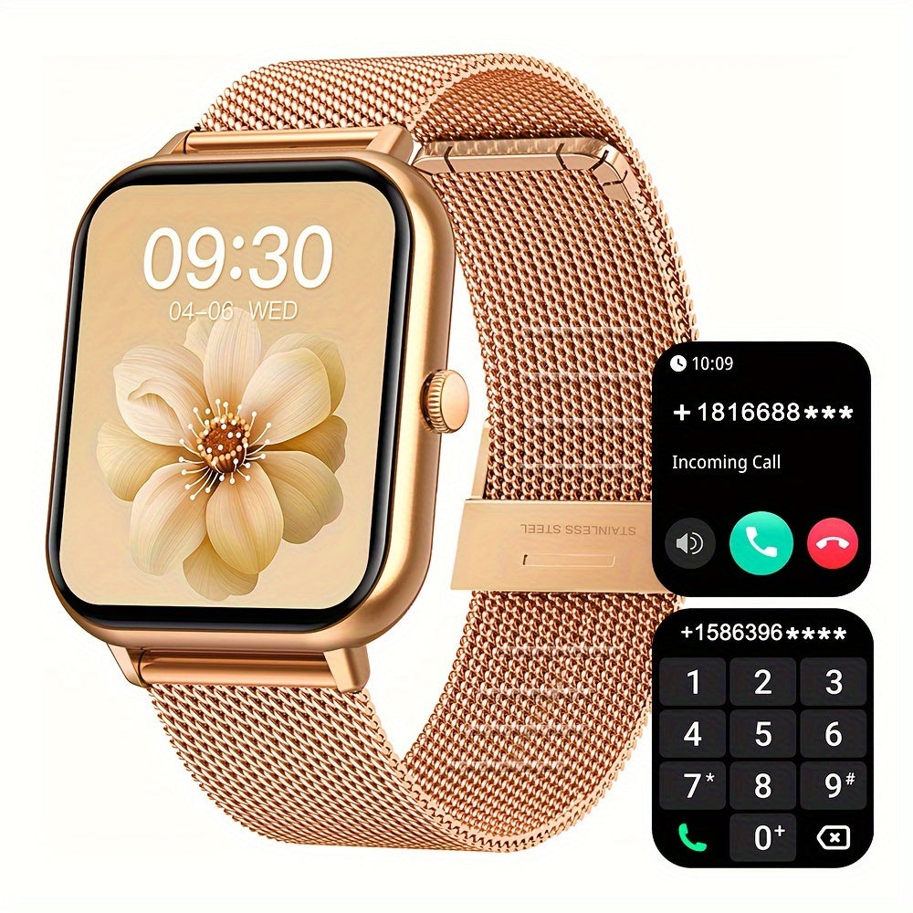 1.83” Full Touch Screen Smart Watch Compatible for iPhone & Android - 5.2 Smartwatch with Voice Control, Calling/Answer, AI Assistant, 100+ Sport Modes, Step Counter, ic, Compatible for Women & Men (Ideal Gift)