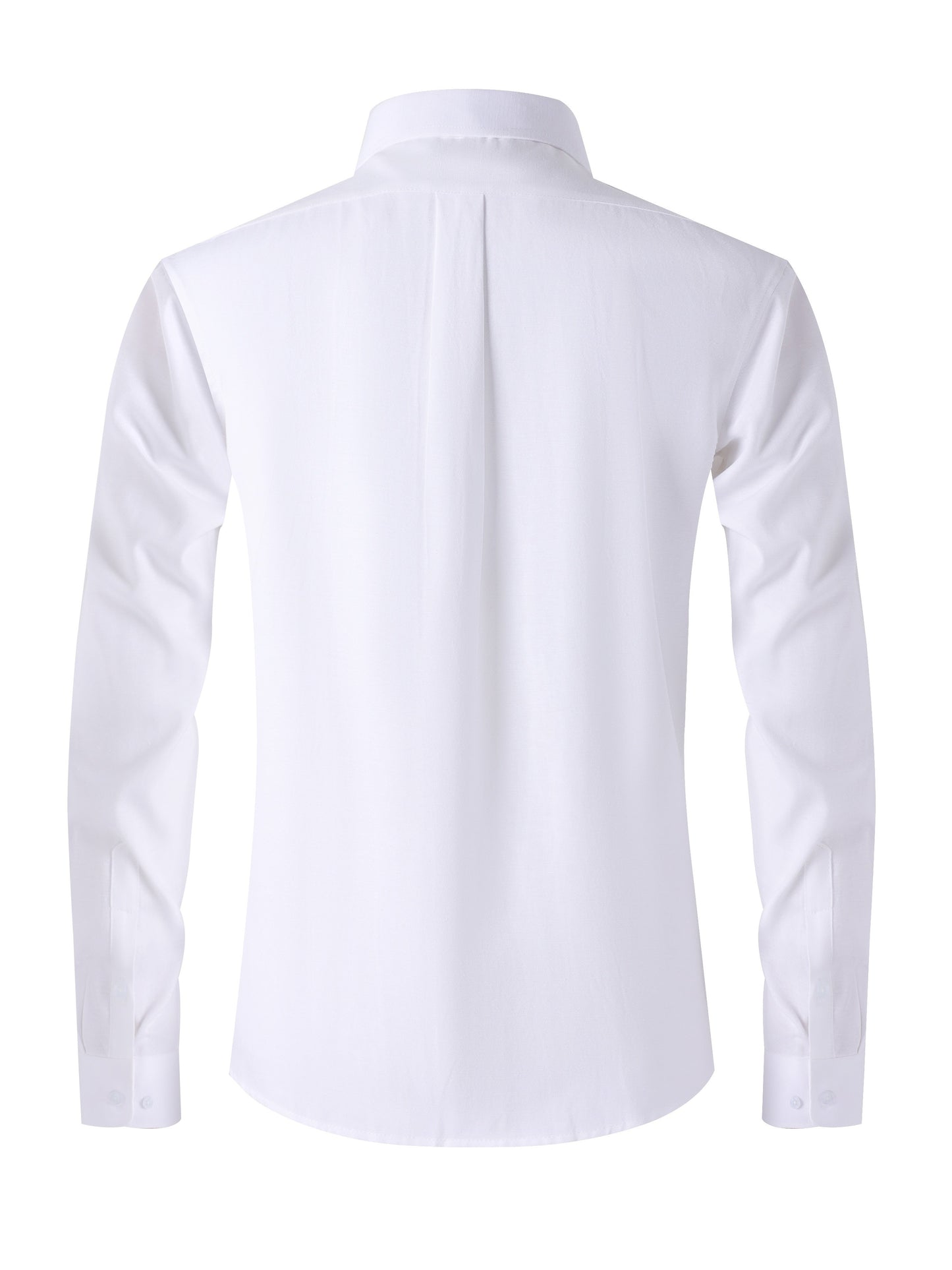 Men's Solid Color Lapel Collar Design Dress Shirts, Long Sleeve Casual Button Up Shirt For Formal Occasions