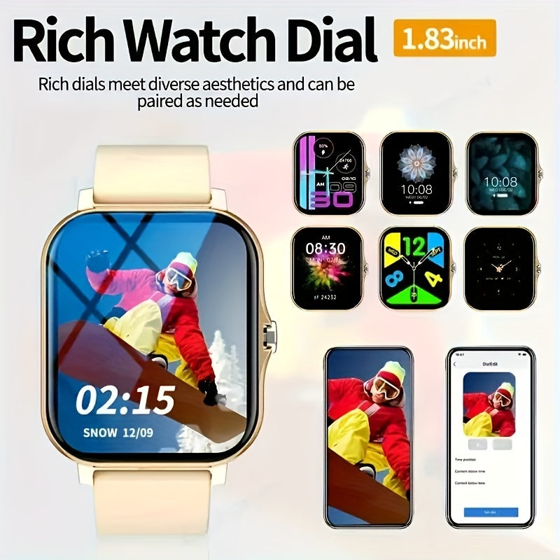 New Full-Touch HD Smartwatch for Men And Women, Featuring Wireless Dialing, Call Answering, Sports Tracking, Photography, And Music Control. This Stylish Smartwatch Is Compatible, Making It A Great Gift For Both Men And Women