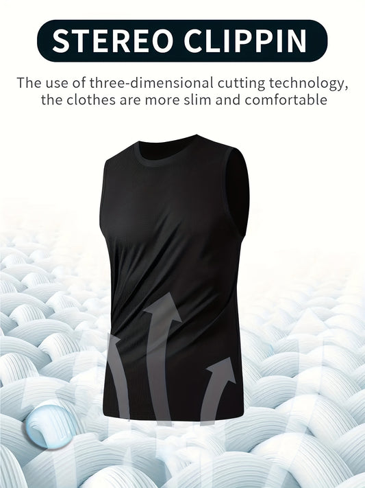 Lot de 8 débardeurs homme – respirants, légers, séchage rapide, coupe ample, gym, running, couleurs variées