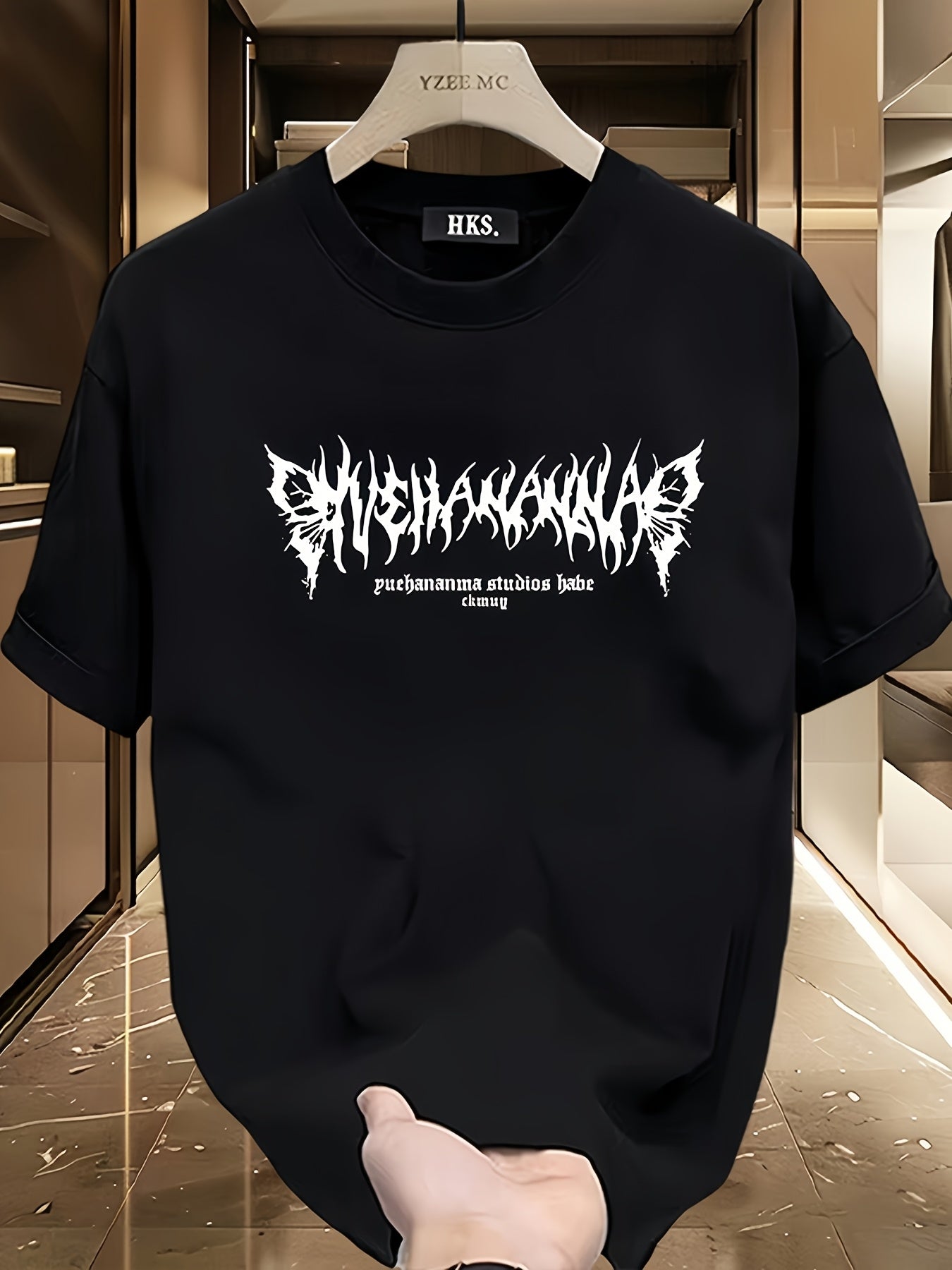 Men'S Heavyweight T-Shirt - Black Graphic Tee with Red Roses & Newspaper Print, Loose Fit Casual Shirt for Everyday & Formal Outfits - Breathable Summer Top for Teens & Adults - Everyday Essential Wardrobe Staple, Relaxed Out