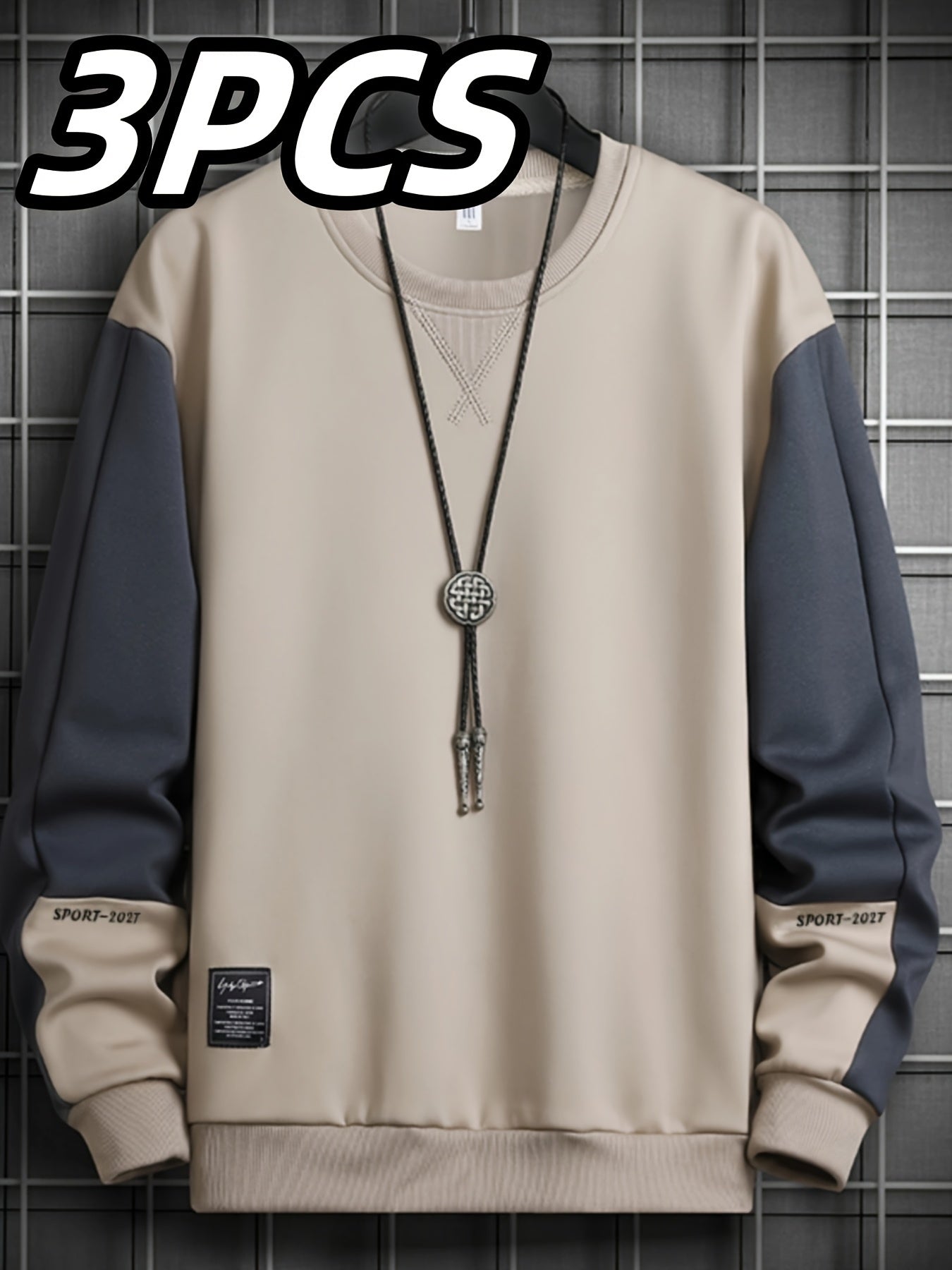 Lot de 3 Hoodies Homme – Manches Longues Décontractés