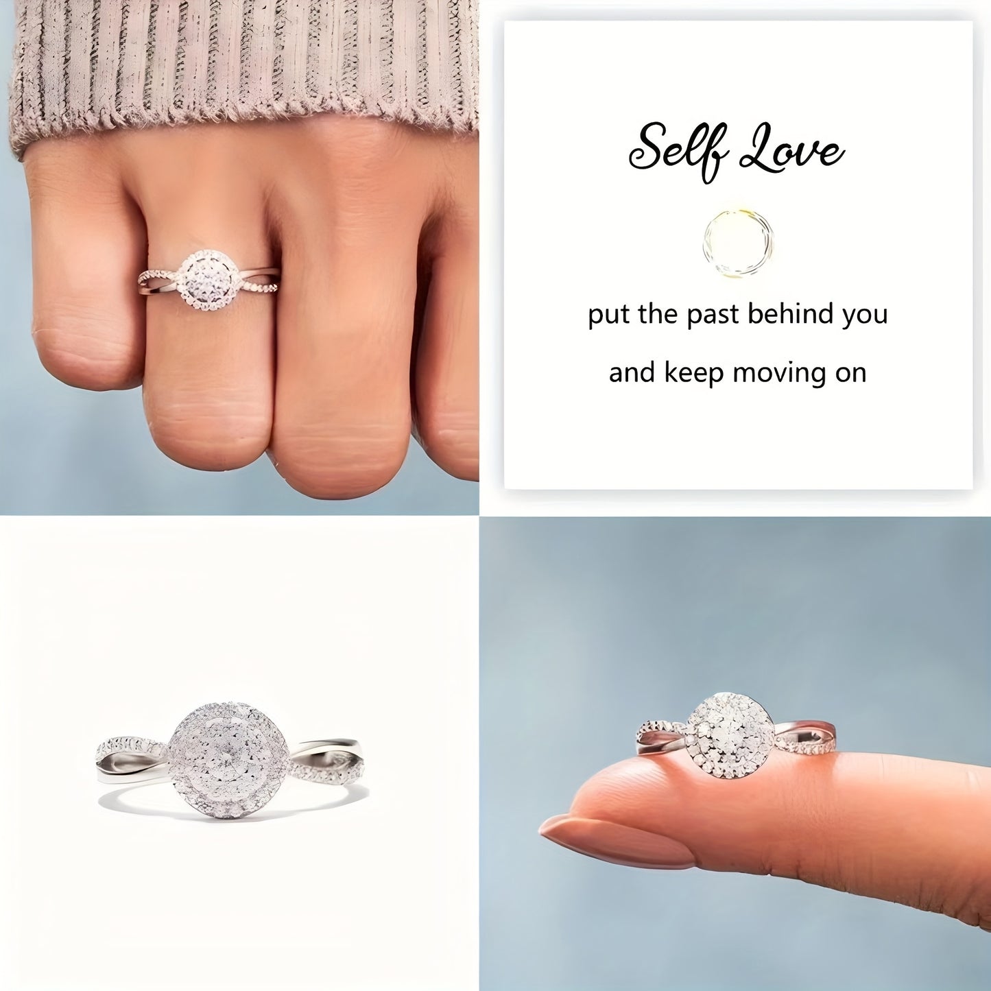 New European And American Style Shining S925 Pure Silver Classic Cubic Zirconia Ring for Women, a High-End Wedding Ring Perfect for Gifting (Silver Net Weight: 3.15G)