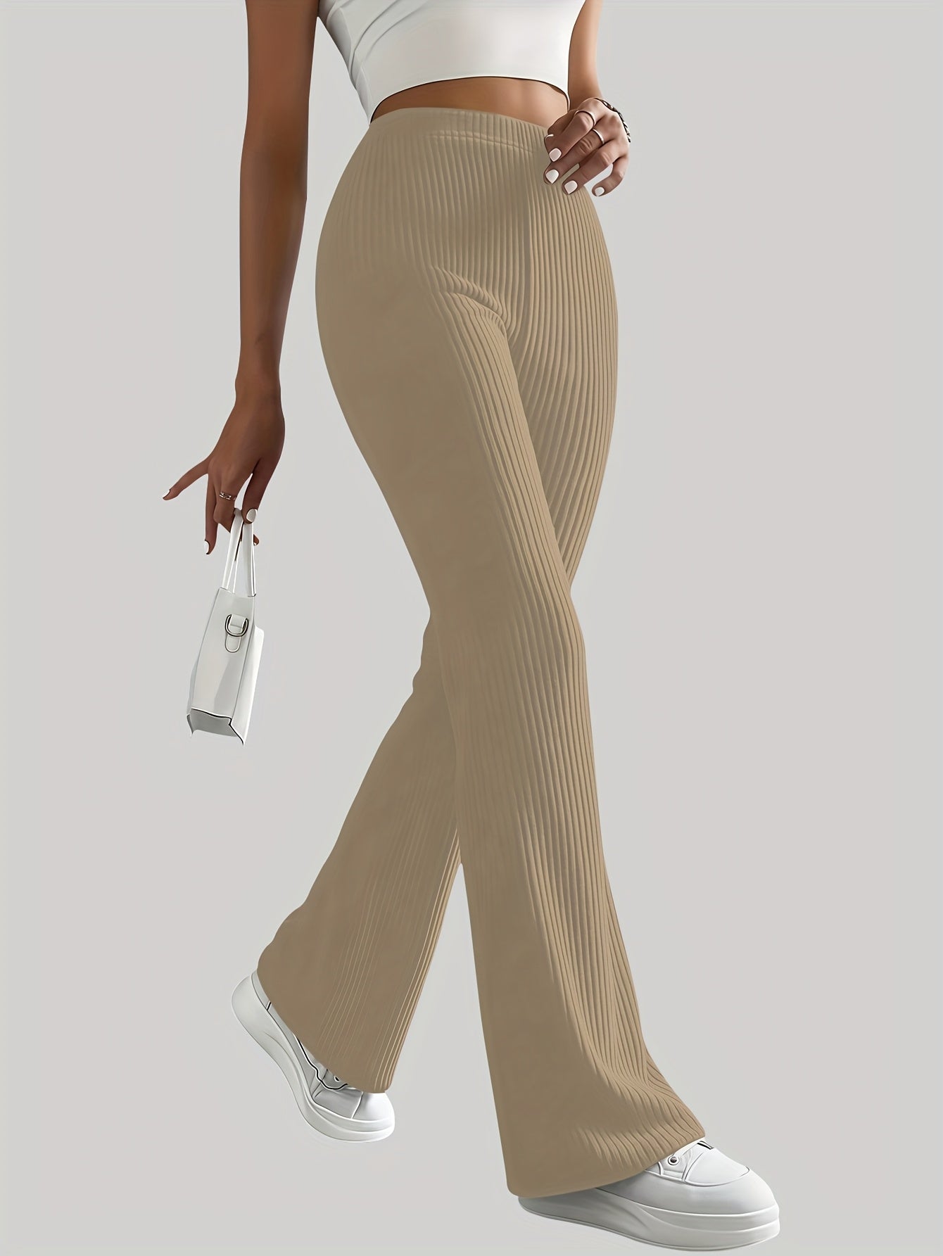 Lot de 3 Pantalons Femme Jambe Large – Taille Élastique avec Ceinture et Ourlets, Couleurs Bleu/Rouge/Noir, Tous Saisons, Bureau et Décontracté