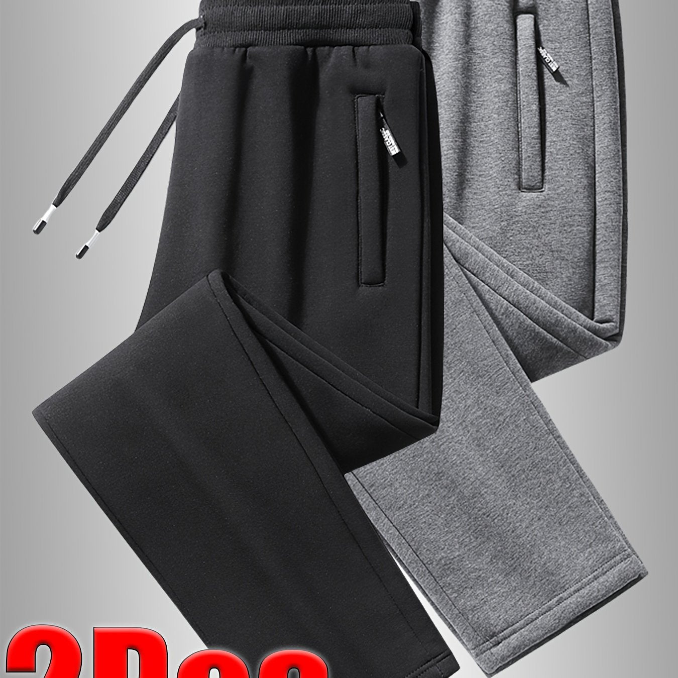 2pcs Pantalons Homme à Cordon – Automne/Hiver, Sport & Casual, Jogging Lâche