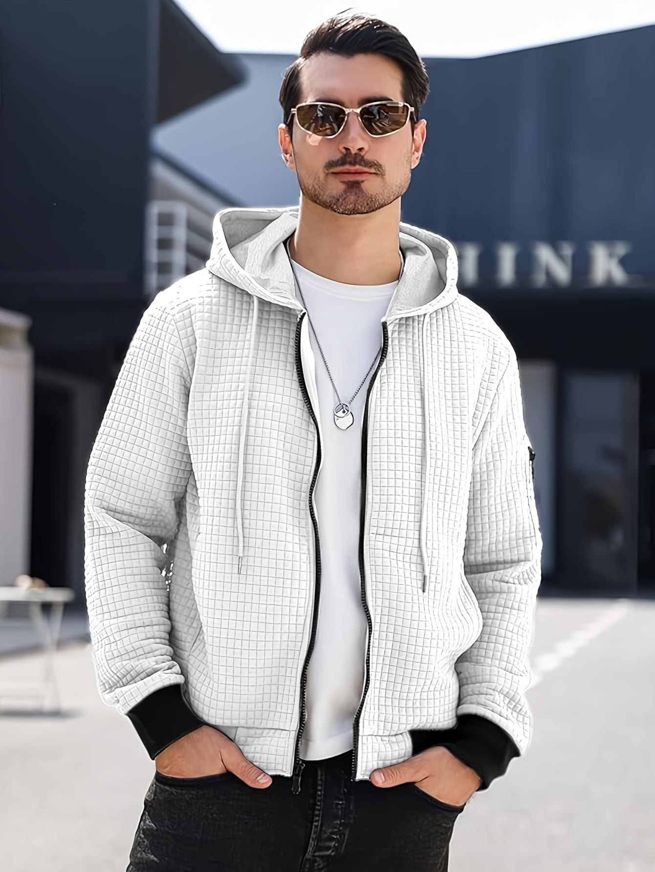 Veste ouverte à capuche pour homme grande taille – PLUS SIZE