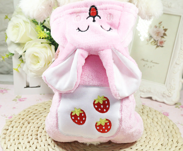 Warm Cartoon Pet Clothes for Dogs & Cats – Soft Cotton Jumpsuit