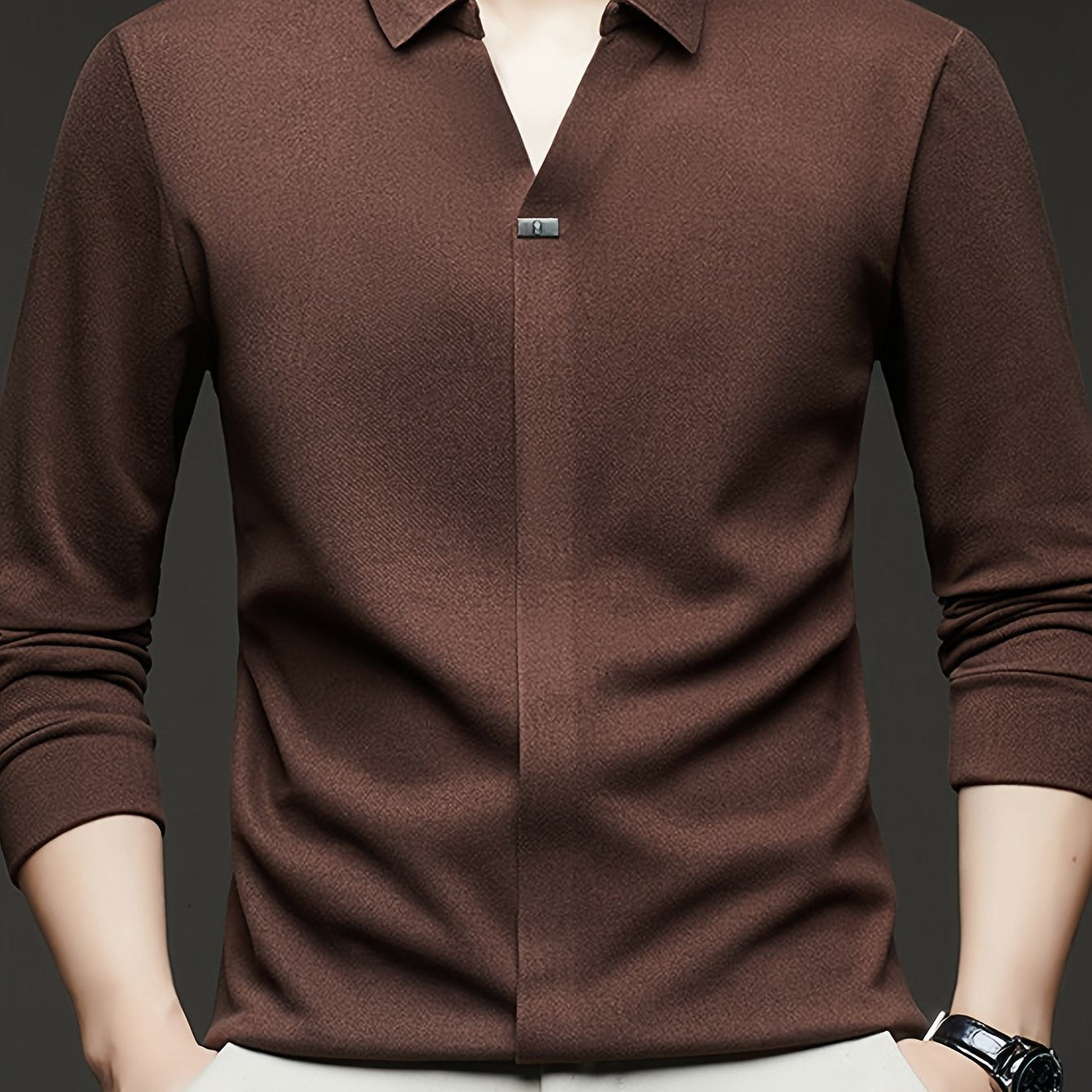 This Autumn'S Trendy Men'S Long-Sleeve Polo Shirt Is Soft, Skin-Friendly, And Resistant to Deformation, Featuring an Attractive Appearance That Looks Stylish And Casual, Making It The Perfect Choice for a Sophisticated Men'S
