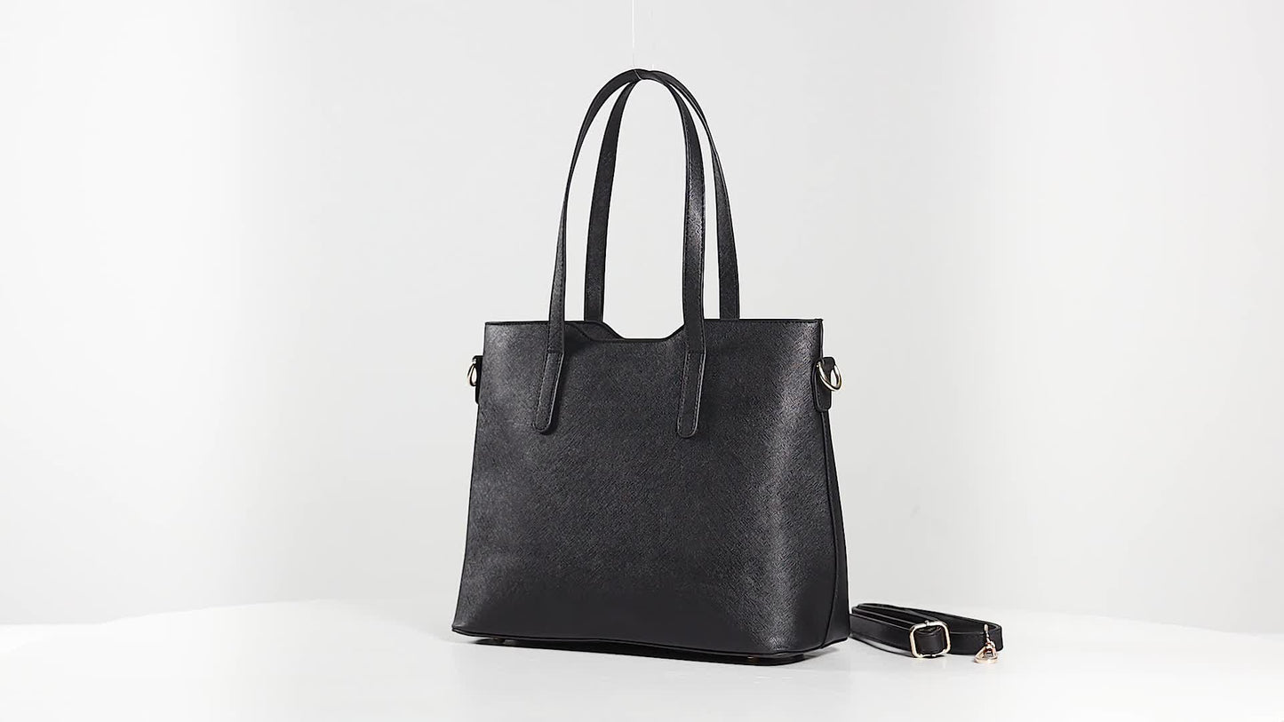 Set de 3 Sacs Cabas Misslulu en Cuir PU – Sac à Main, Sac à Épaule et Sac d’École pour Femmes