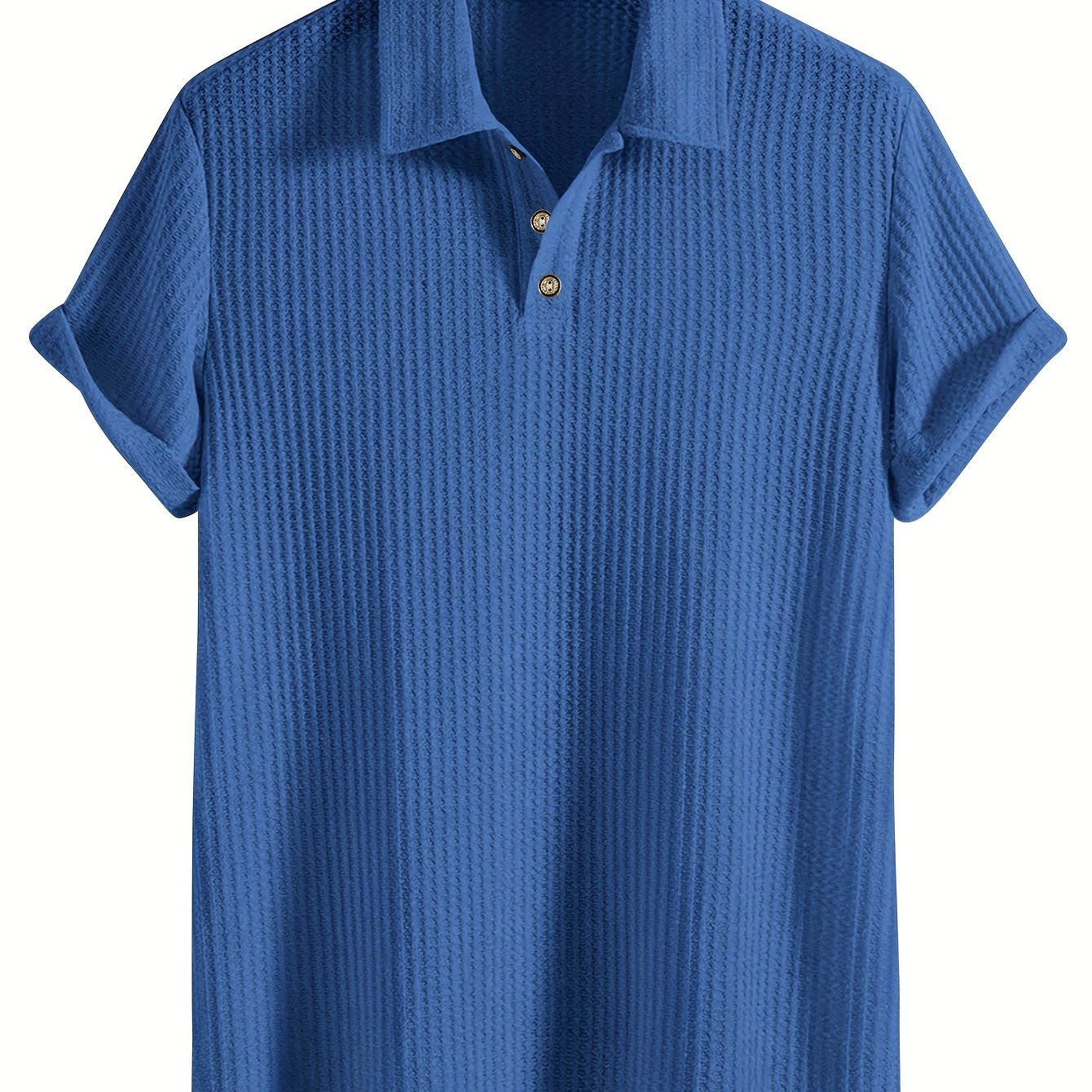 2025 New Casual Sport Shirt Men's Short Sleeve High-End Summer Solid Color Top T-Shirt Half-Sleeve Versatile Golf, Fishing, Basketball, Gym, Swimming & Beach Shirt with Lapel Collar