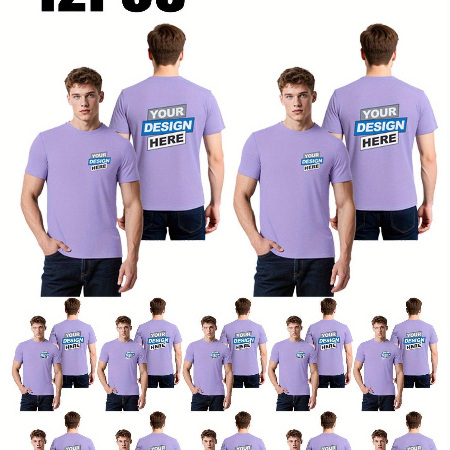 12pcs T-Shirts Sport Personnalisables – Séchage Rapide