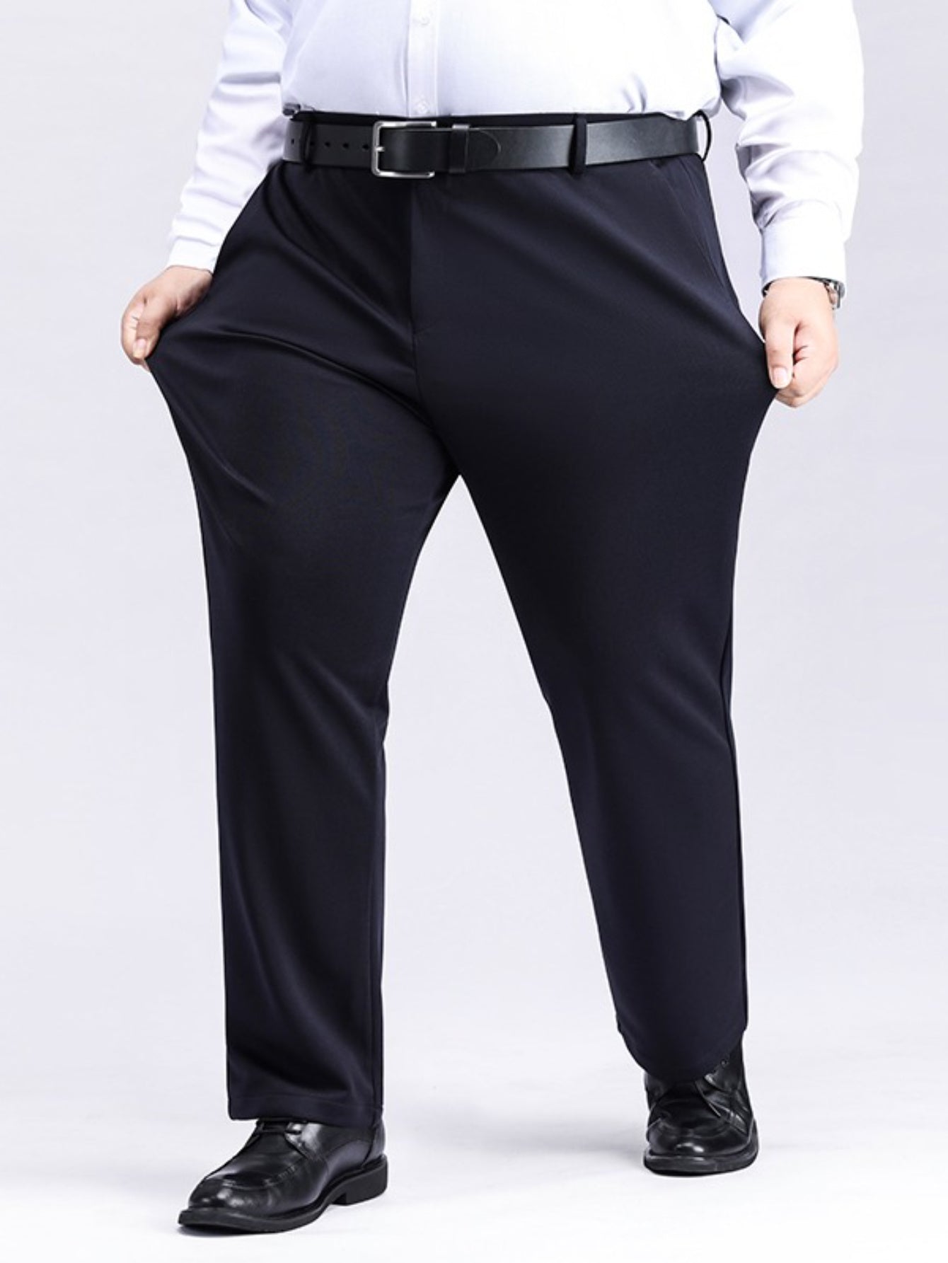 Pantalons Homme Classiques – Jambe Large, Anti-Rides, Stretch, Business & Formels, Loose Fit