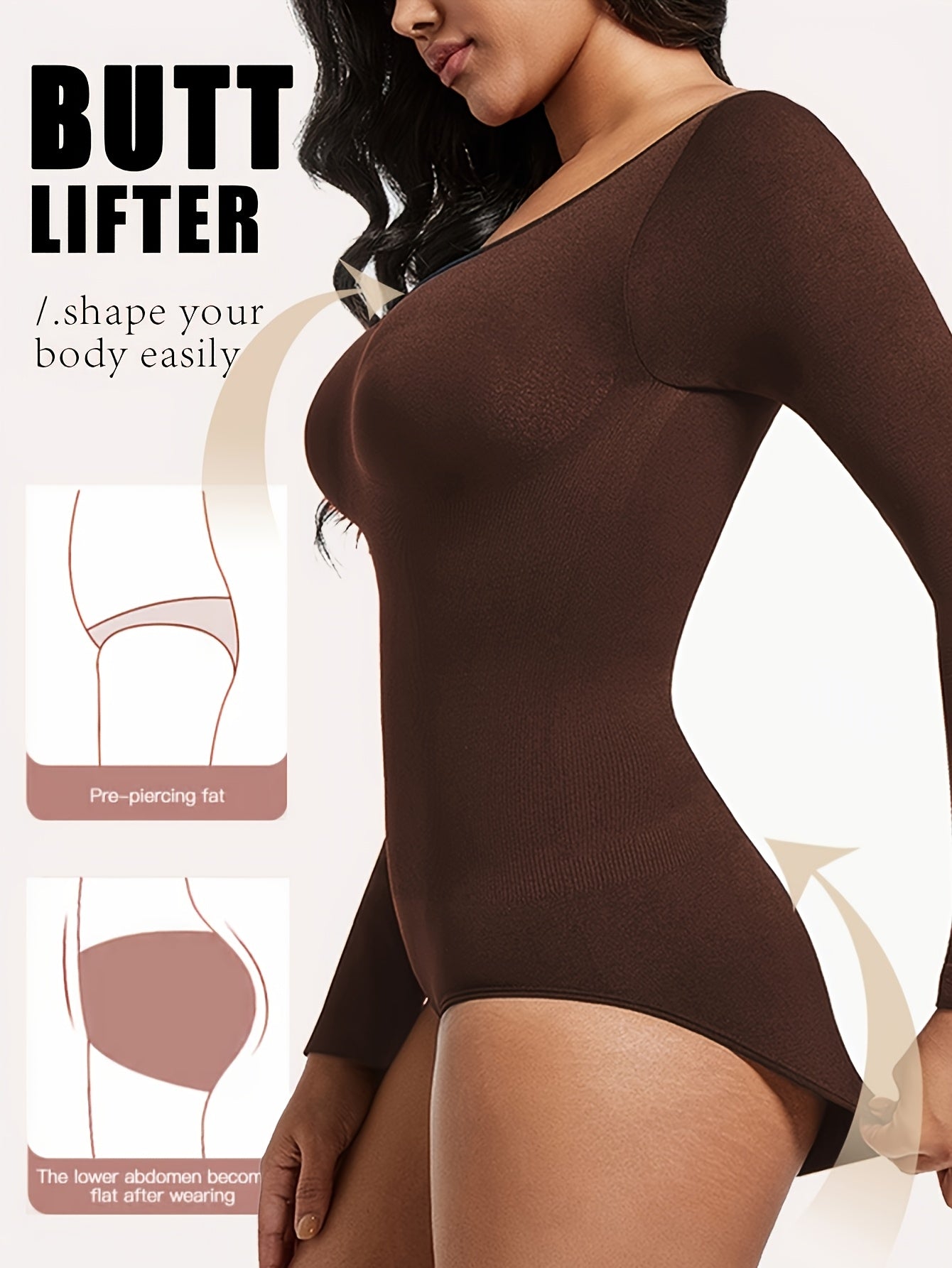 Body sculptant intégral pour femme, combinaison sans couture avec legging, pantalon taille haute avec maintien du ventre, sans coques, idéal pour sport, course ou tenue décontractée, tissu extensible, vêtement de fitness