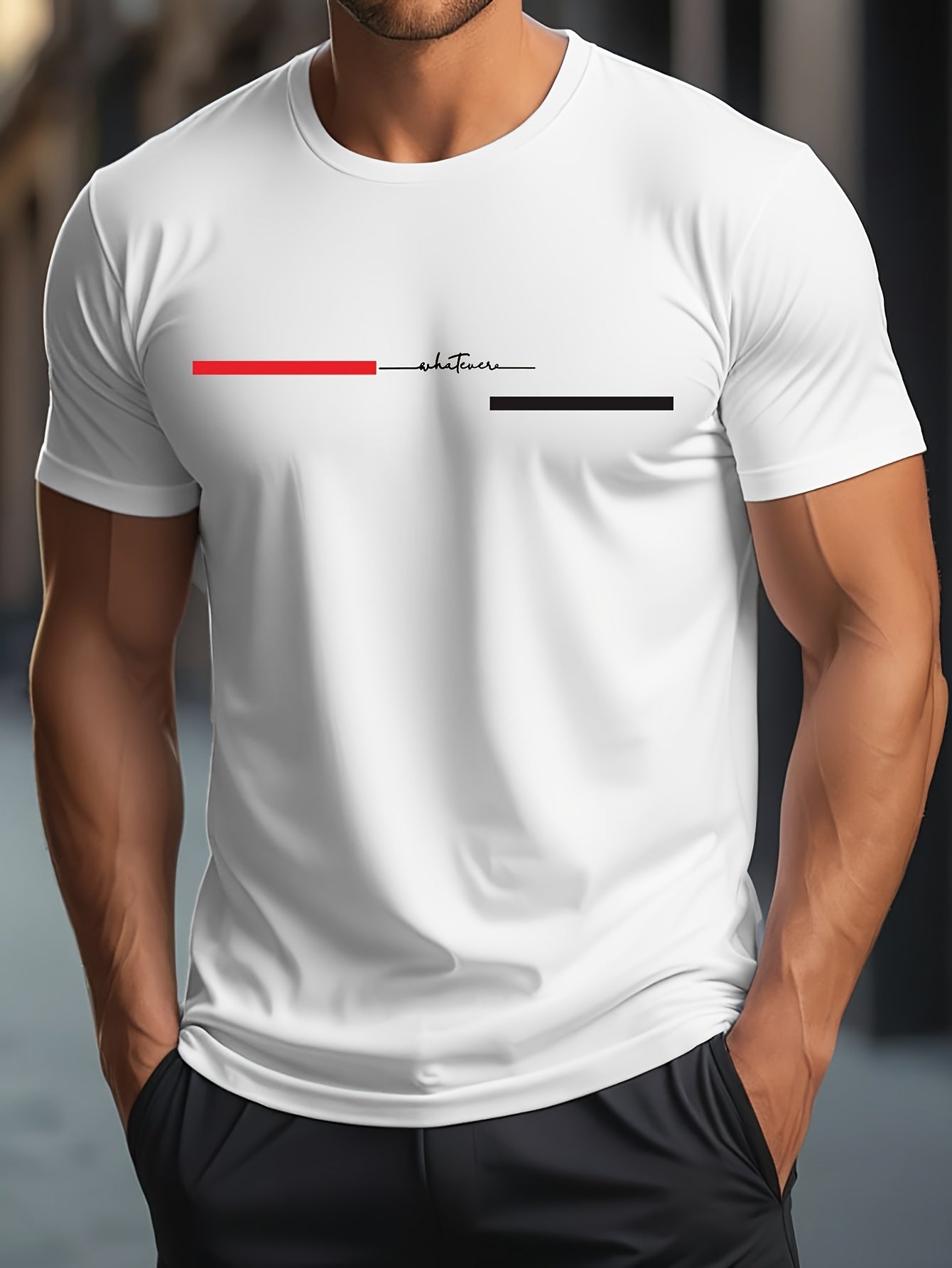 Men'S Casual Crew Neck T-Shirt with "BRO" Print - Soft, Breathable, Short Sleeve Top for Casual Attire, Everyday Tshirt|Minimalist Design|Comfortable Fit