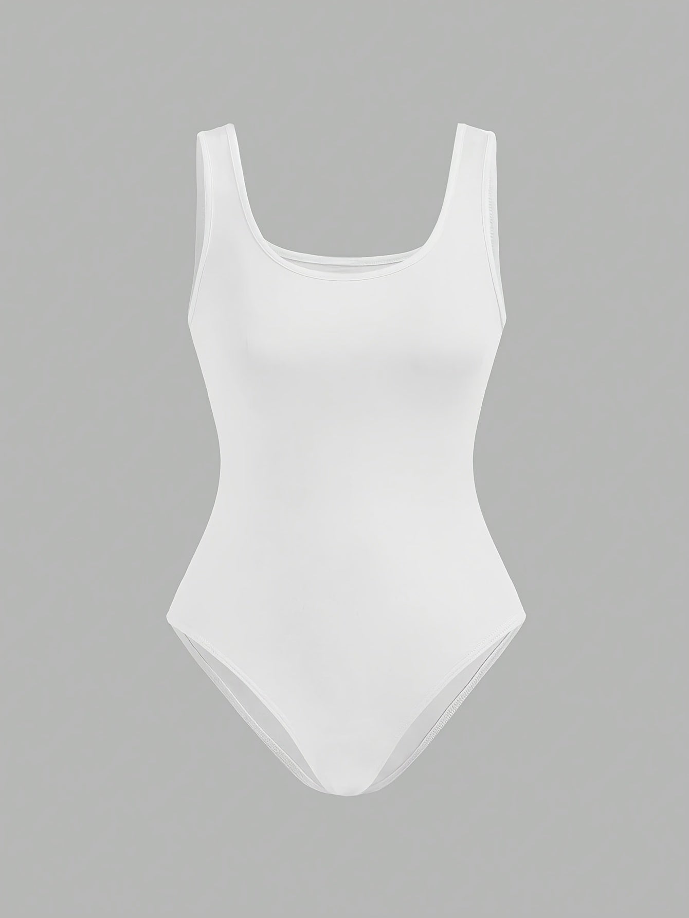 Lot de 4 bodys unis pour femme, style débardeur sans manches. Design simple et décontracté, parfait pour le printemps et l’été