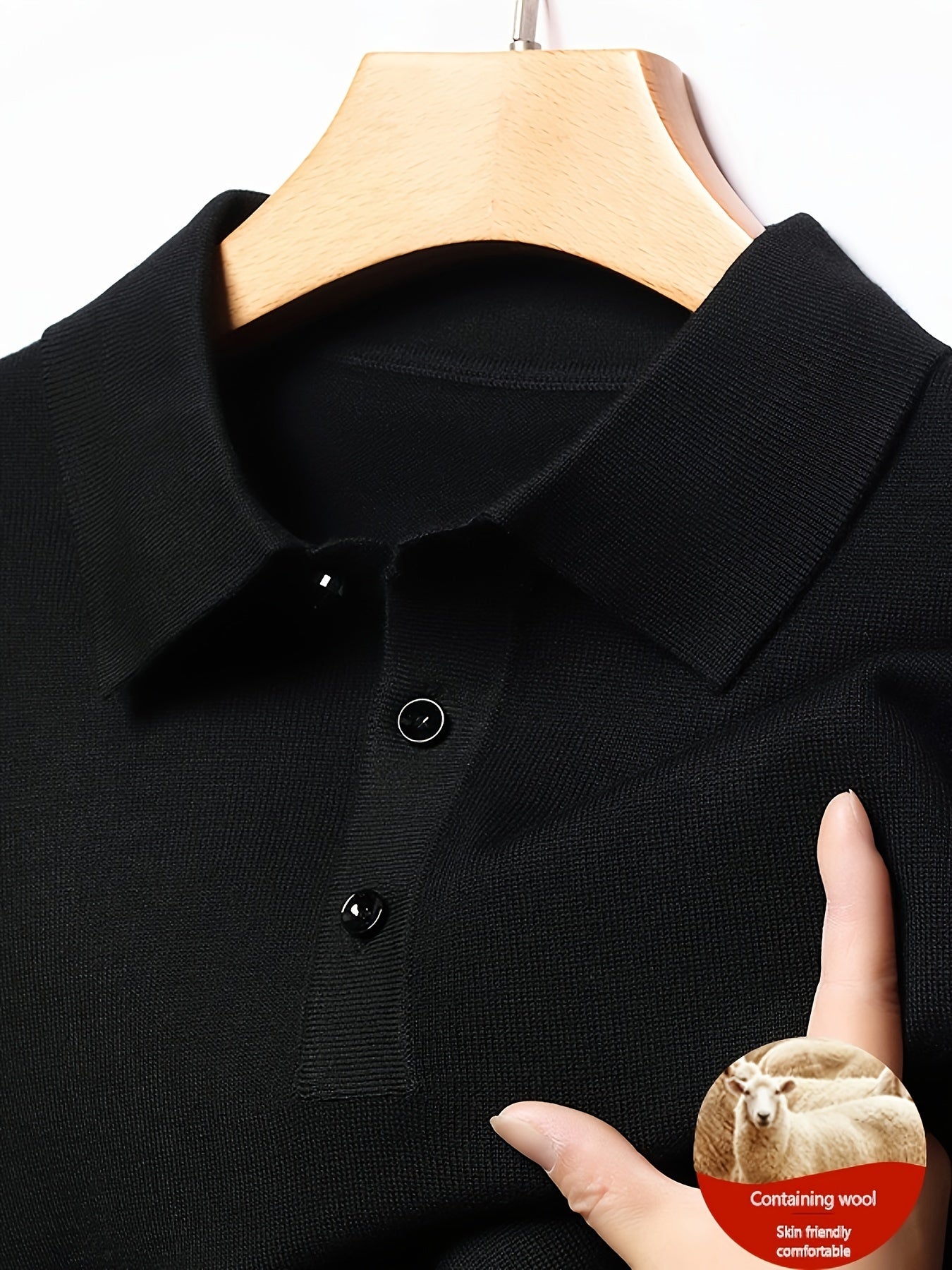 Emile Autumn and Winter 420g Knit Sweater Men's Pullover Long Sleeve Wool Shirt