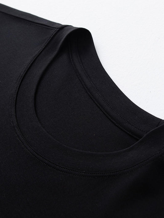 3-Pack 100% Cotton T-Shirts, Men's Round Neck Spring/Autumn New Minimalist Long Sleeve Casual Tees for Daily Wear and Outdoor Activities