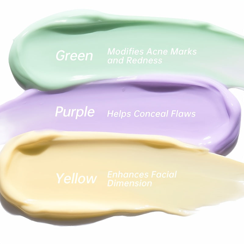 3Color Primer Base CO1 Brightening, Modified pimple mark and redness, Helps conceal imperfections