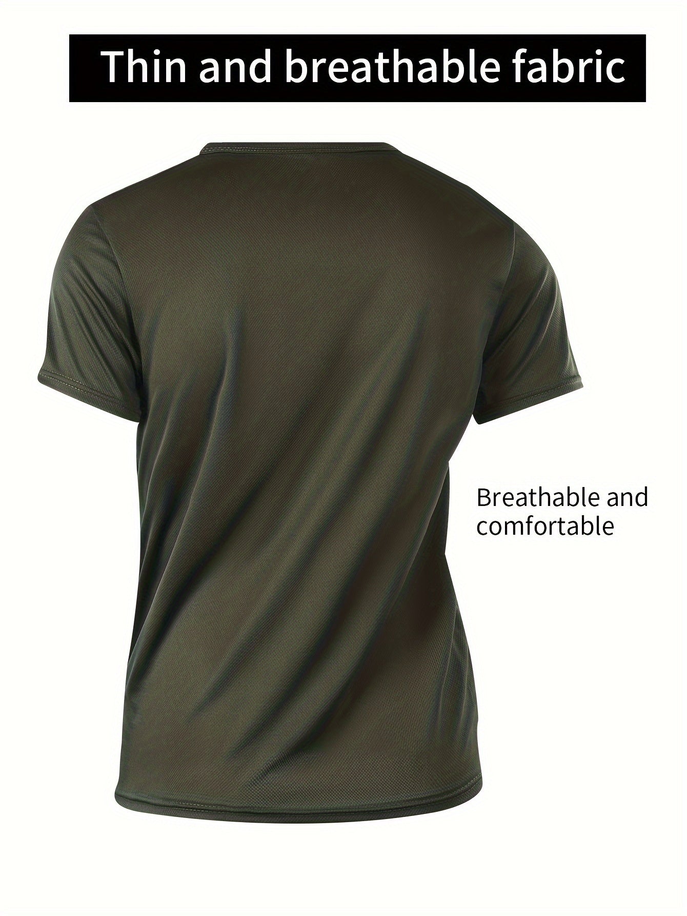 5pcs Men's Crew Neck Fashionable Short Sleeve Sports T-shirt, Comfortable And Versatile, for Summer And Spring, Athletic Style, Comfort Fit T-Shirt, As Gifts