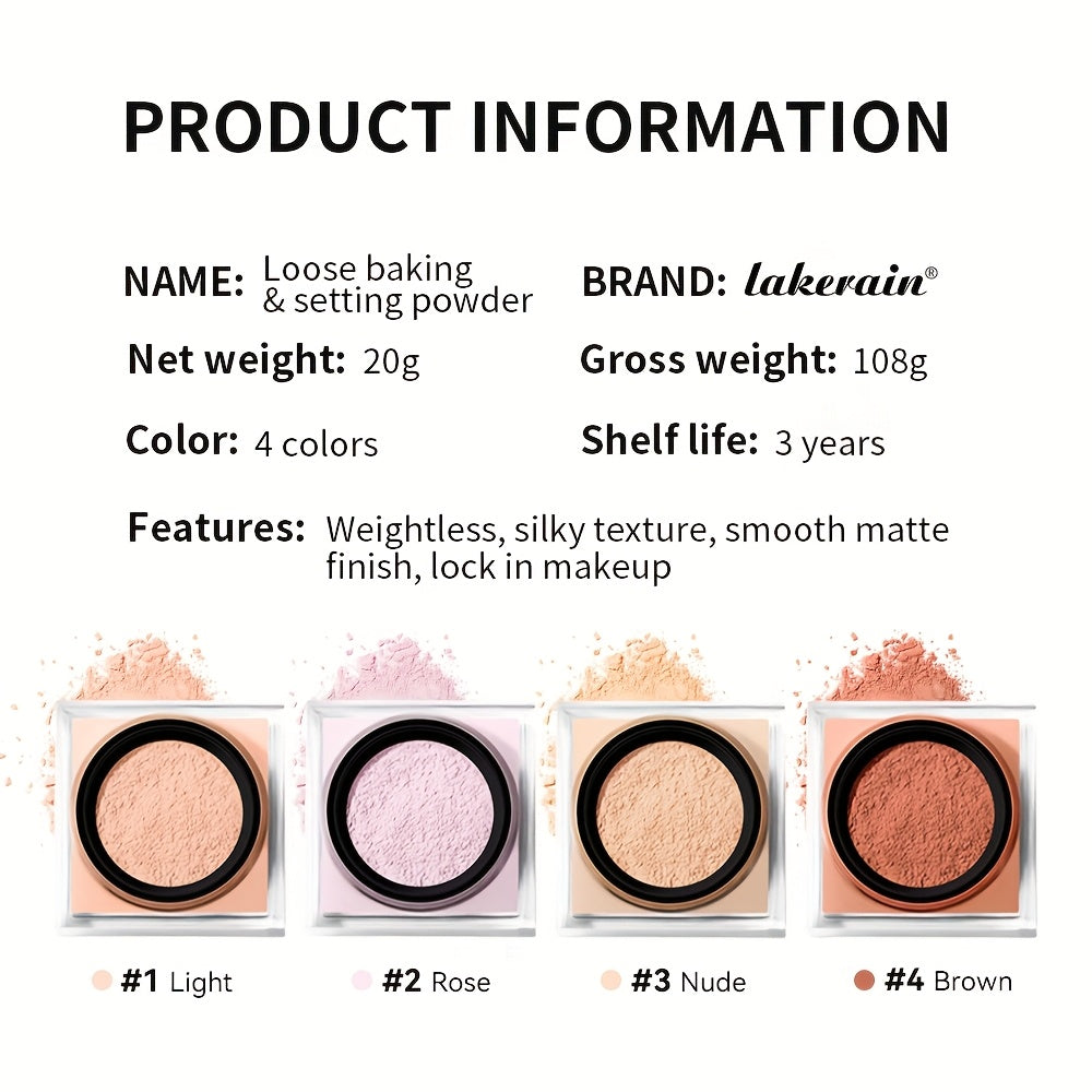 Poudre Fixante Mat Impeccable, Poudre Libre Légère avec Fini Soyeux, Look Naturel et Couvrance Totale, Contrôle du Sébum Longue Tenue pour Tous Types de Peau Clairs, Design Compact et Léger, Idéale pour le Quotidien