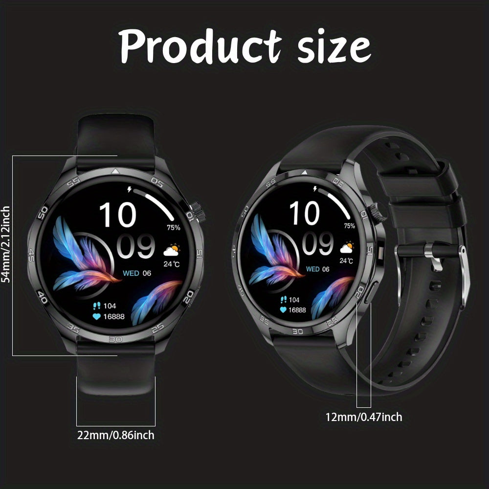 Nouvelle Montre Connectée Homme & Femme – Appels/SMS Sans Fil, Multi-Modes Sport, Contrôle Caméra à Distance, Tracker Fitness, Compatible iPhone & Android, Recharge USB, Bracelet Silicone, Design Moderne, Écran Clair