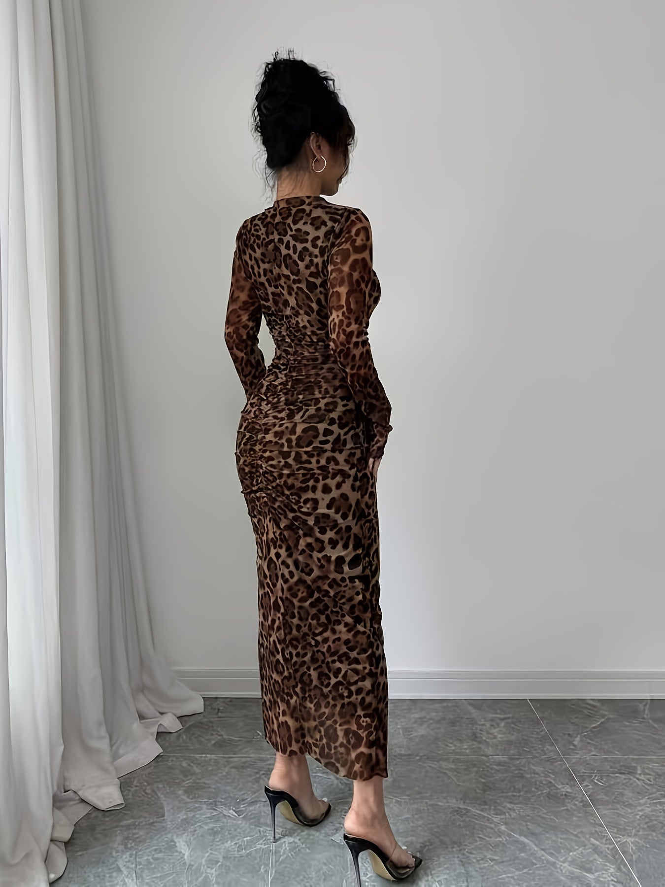 Sexy Slim Fit Leopard Print Hip-Wrapped Skirt