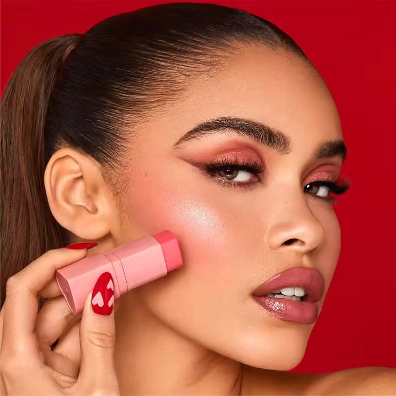 Blush Crème en Stick en Forme de Cœur – Enrichi en Beurre de Karité et Vitamine E, Durée de Conservation 24 Mois