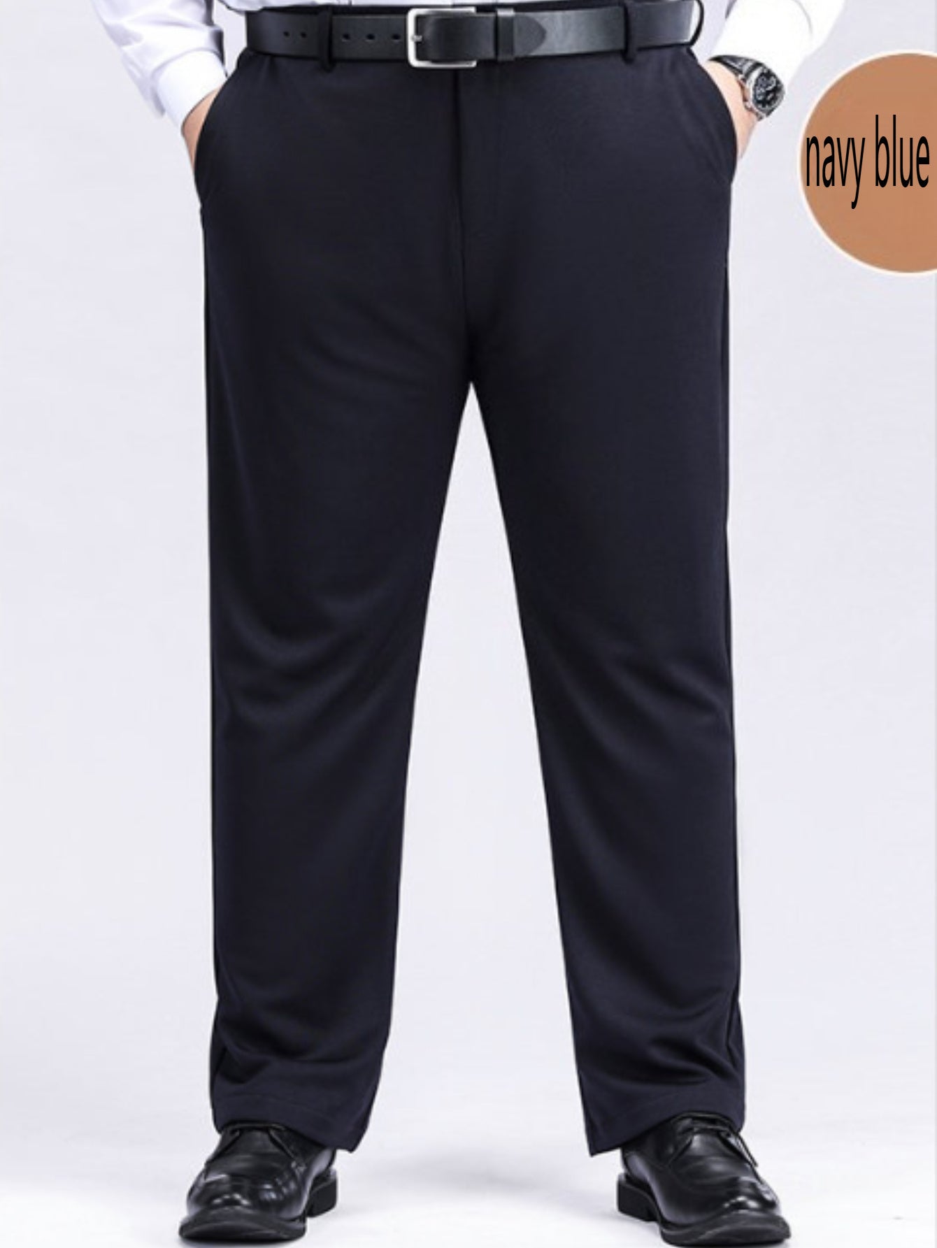 Pantalons Homme Classiques – Jambe Large, Anti-Rides, Stretch, Business & Formels, Loose Fit