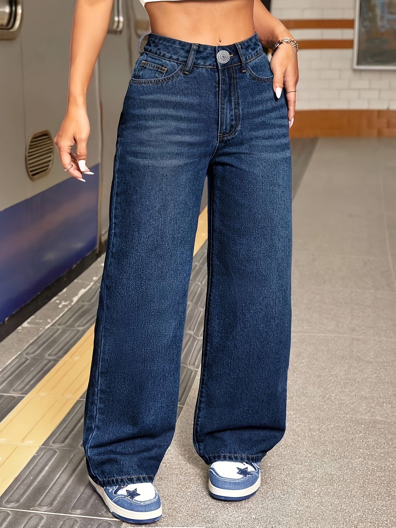 Jean Femme Taille Basse Évasé