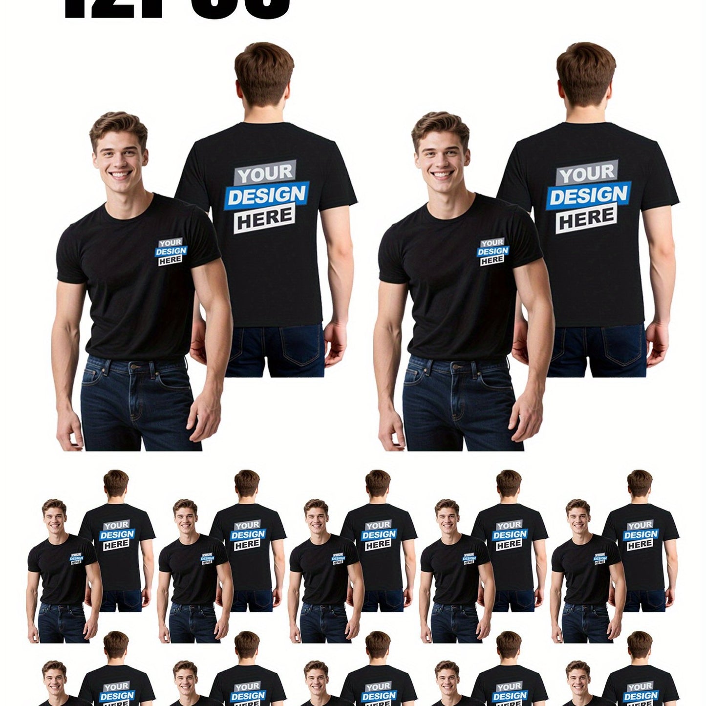 12pcs T-Shirts Sport Personnalisables – Séchage Rapide