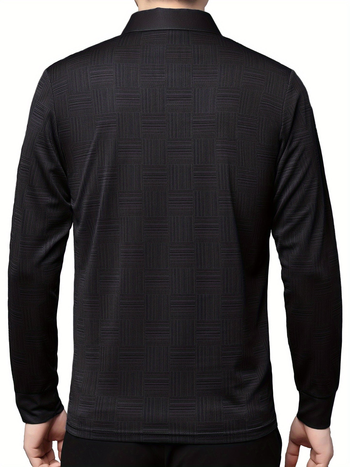 Men's Lightweight Button-Front Shirt - Solid & Striped Block Color Short/Long Sleeve Blouse, Casual Button- Collar Top for Spring/Fall, Versatile for Dress Codes (Hand Wash/Dry Clean) - Non- Regular Fit Style