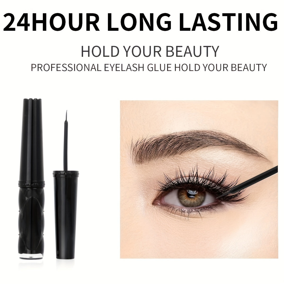 Colle à Cils Noire — Adhésif pour Extensions de Cils, Doux, Séchage Rapide, Résistant à l’Eau, Tenue Forte jusqu’à 72 Heures, Idéal pour Extensions de Cils Personnelles, Contenance 6 ml