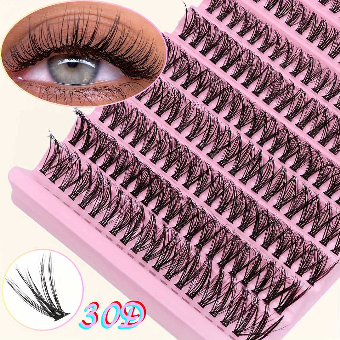 200 Cils en Touffes Naturels – Courbure 3D Russe, Longueurs Mixtes 10-16mm, Épaisseur 0.05mm, Réutilisables, DIY, Courbure D, Idéal Débutants, Multi-Styles, Multi-Pack, Cils Individuels pour Look Naturel ou Anime