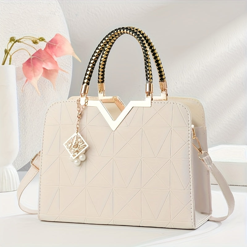 Sac fourre-tout grande capacité pour femmes – style estival décontracté, texture premium, polyvalent pour épaule, idéal pour travail et trajets, cadeau parfait