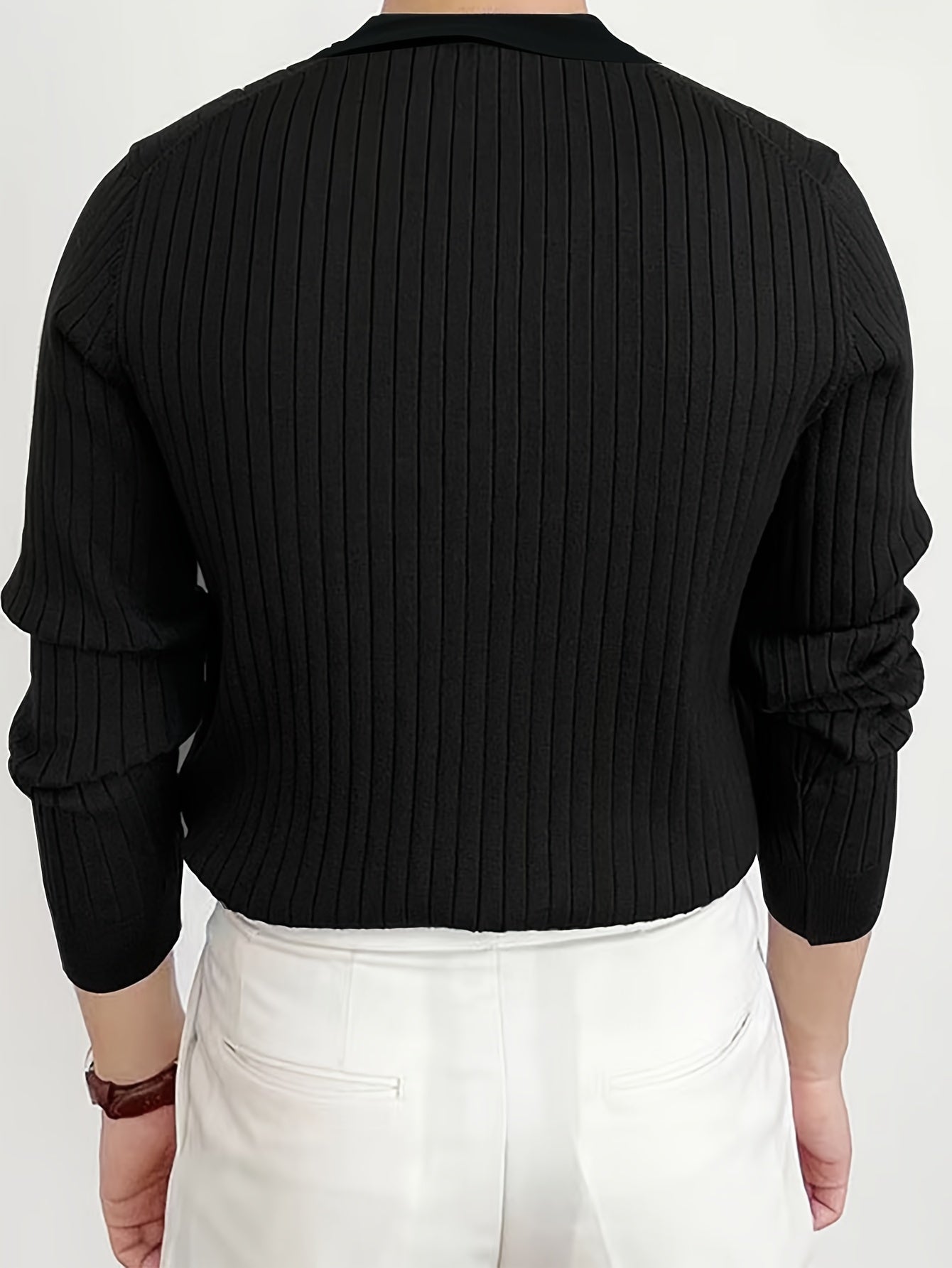 New Cross-border Men's Collar Sweater