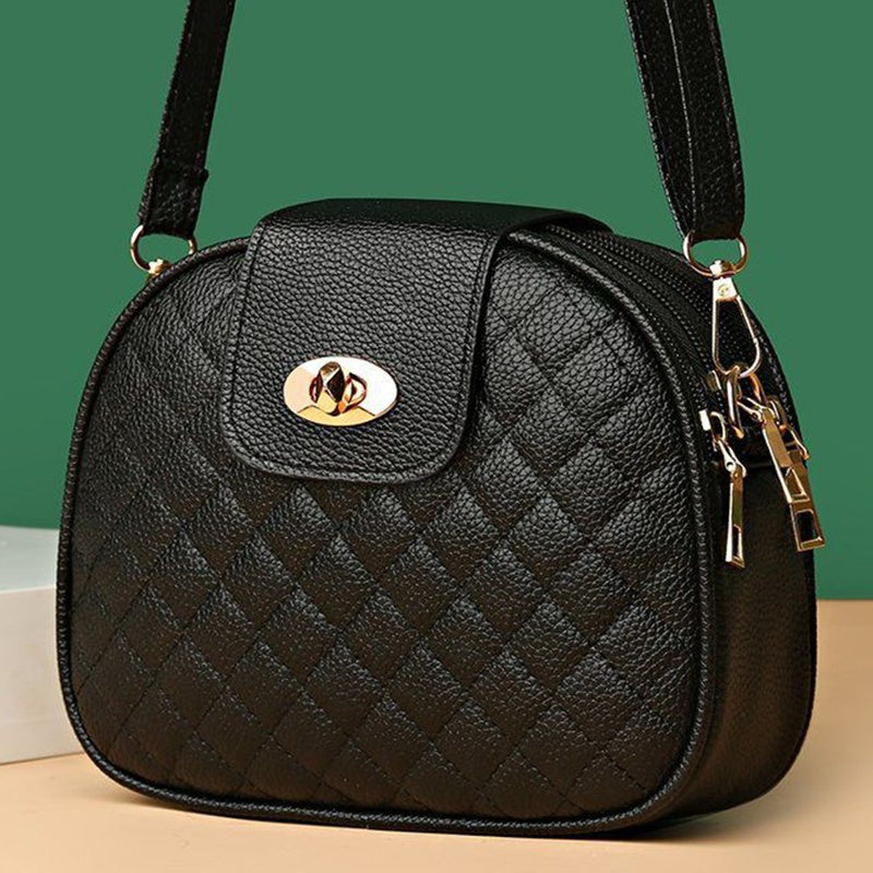 Sac Bandoulière Homme & Femme – Bandoulière Ajustable et Quincaillerie Dorée, Multiples Compartiments avec Fermeture Éclair, Parfait pour Sorties Décontractées et Événements Formels, Sac à Épaule Stylé avec Finitions Dorées