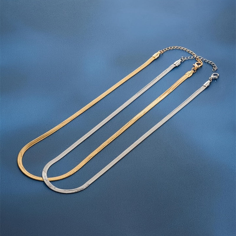 Collier femme élégant et minimaliste à maillons entrelacés, chaîne réglable avec maillons sphériques lisses, acier inoxydable plaqué or 18 K, bijou polyvalent pour usage quotidien ou soirées, design délicat, cadeau tendance pour femmes
