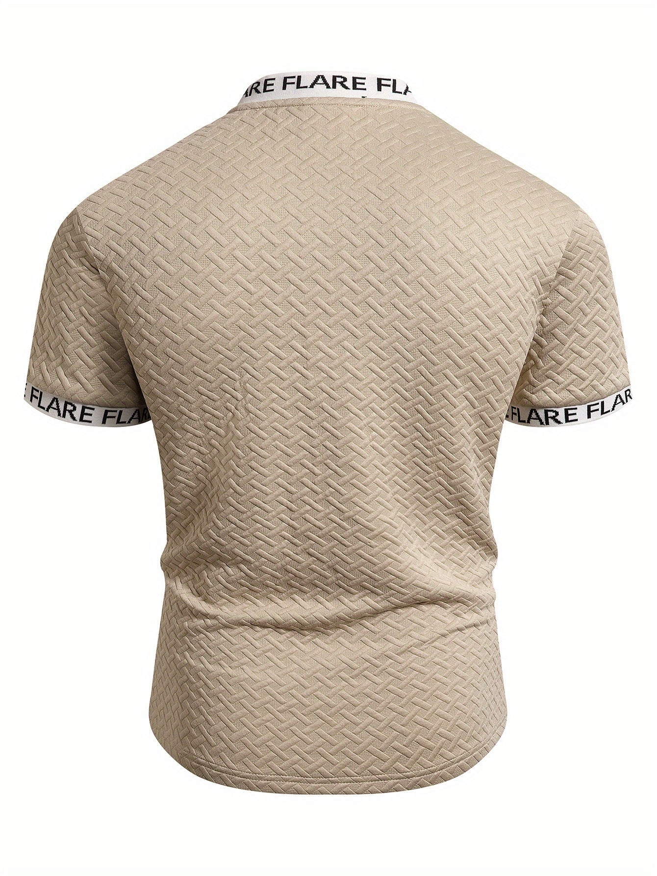 Men'S Casual Short Sleeve Polo Shirt with Stand Collar & Zipper Detail - Olive Green, Breathable Summer Top for Casual Attire, Casual Attire, |stand Collar Shirt|zipper Closure Shirt