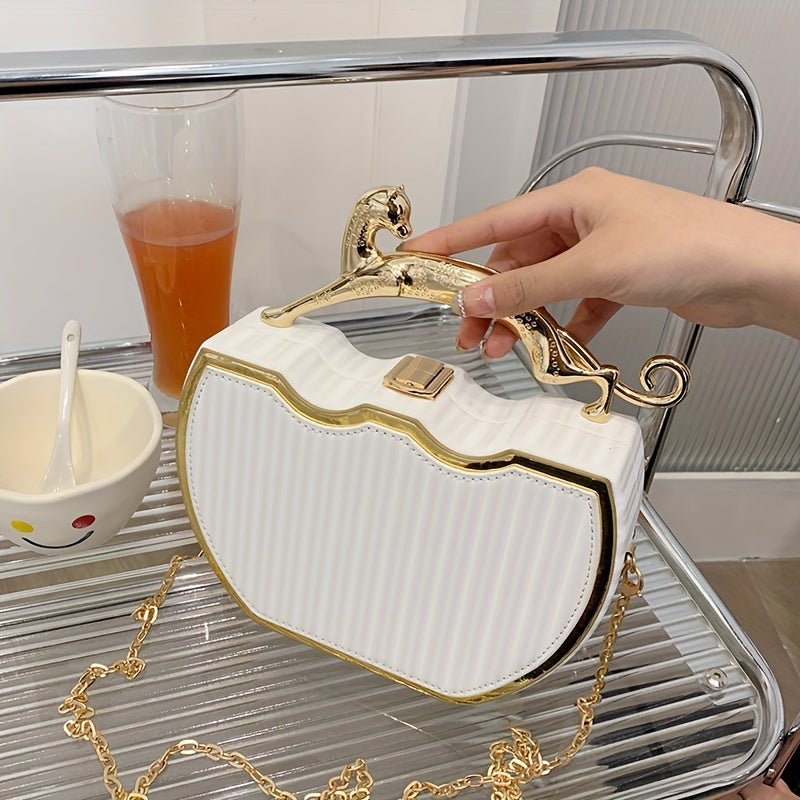 Sac à chaîne clip – bandoulière amovible, élégant et polyvalent