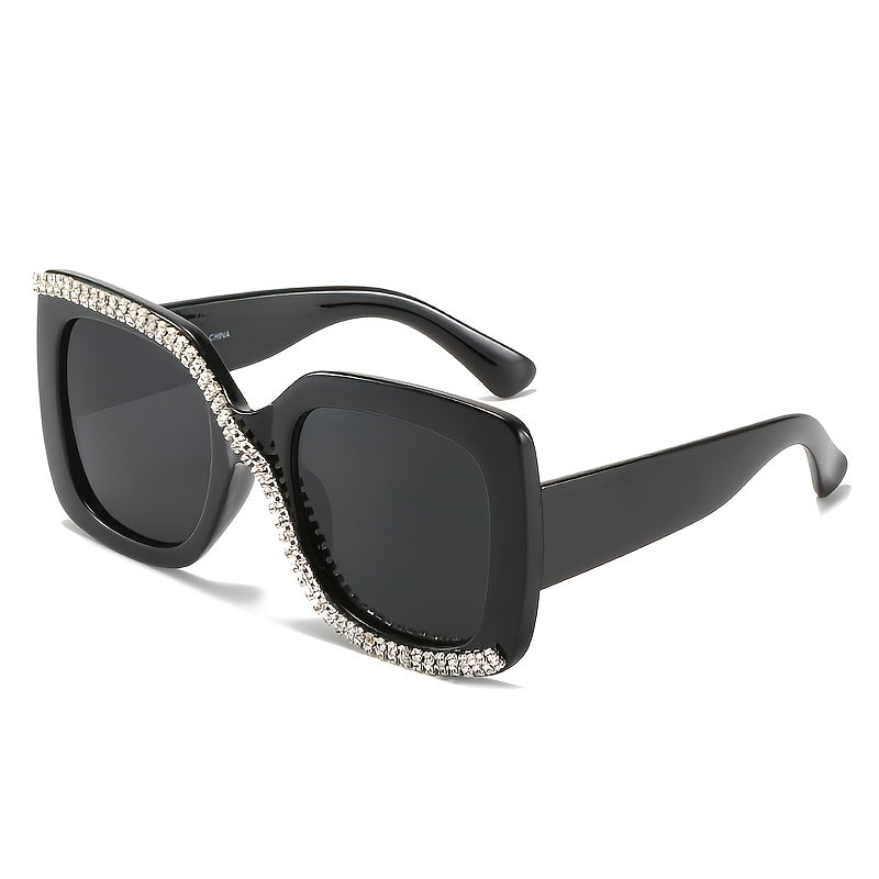 Lunettes Oversize à Strass – Monture Cristaux & Design Tendance