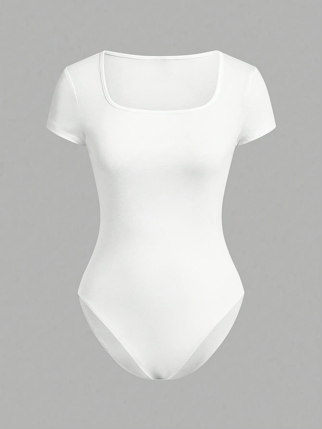 Lot de 2 combinaisons femme à col carré, manches courtes, coupe ajustée, style décontracté et sportif, une pièce pantalon confortable