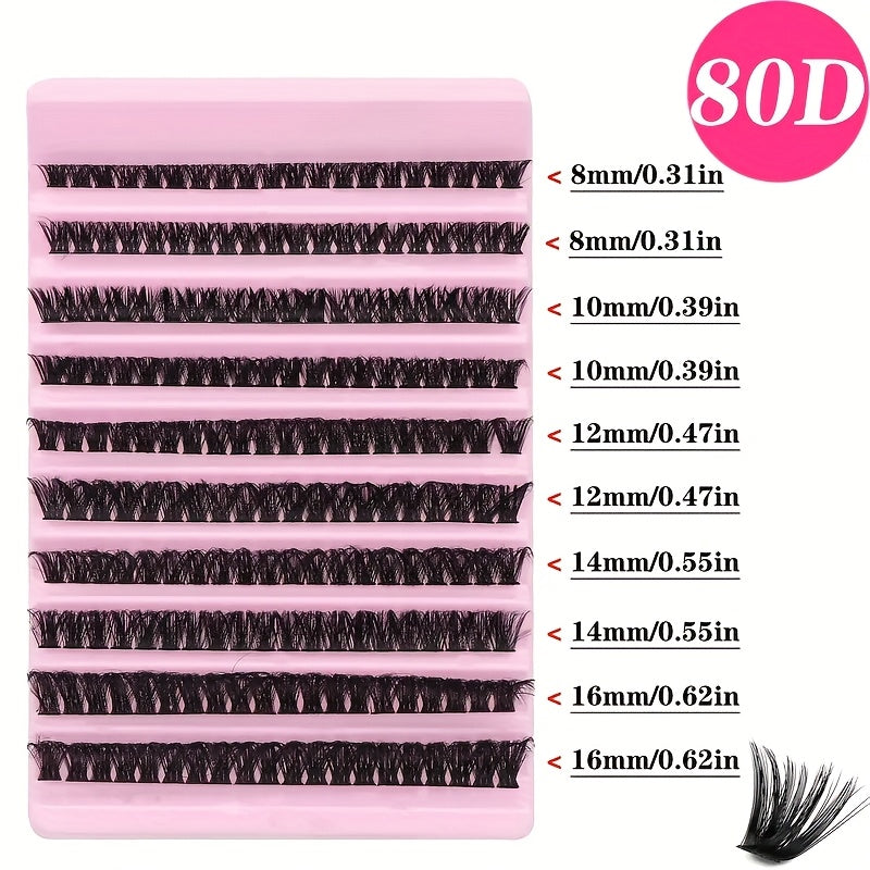 200 faux cils 3D en vison synthétique, style russe, épaisseur 0,05 mm, courbure D, longueurs mixtes 10-18 mm, styles naturel et anime, réutilisables, à poser soi-même