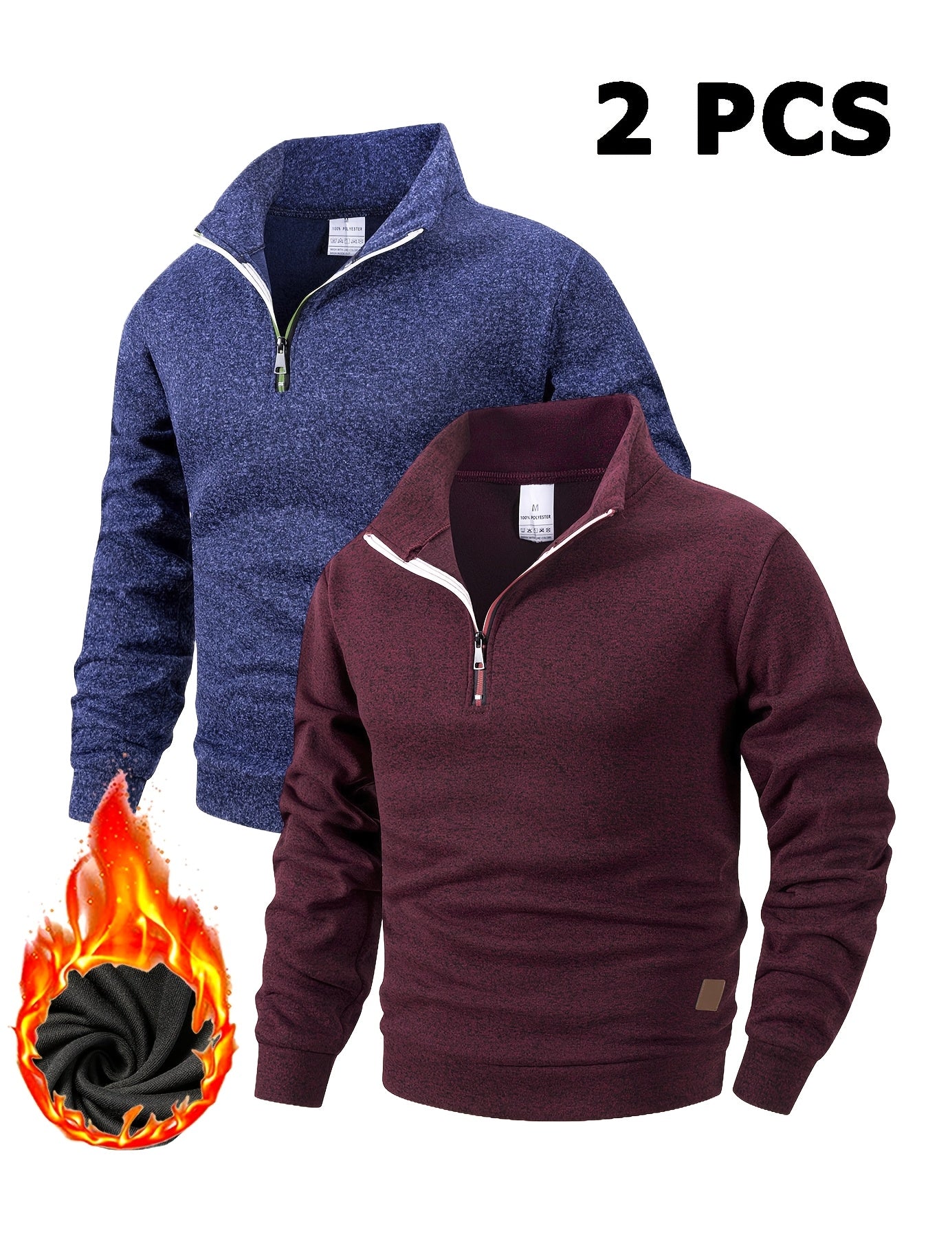 Sweat-shirt de sport homme printemps/automne – polaire légère, demi-zip, col montant et manches longues, adapté pour la course quotidienne, le fitness et le casual, léger et ajusté, idéal pour l’automne et l’hiver