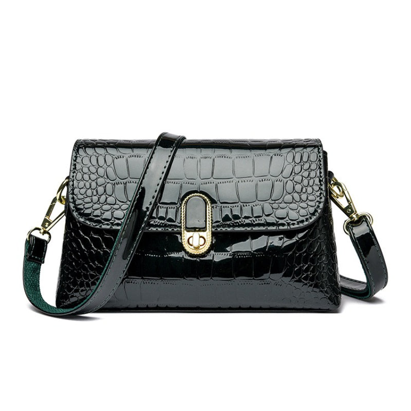 Sac à Bandoulière Femme – Cuir Imprimé Crocodile, Sangle Amovible, Design Élégant, Multi-Compartiments Zippés pour Téléphone et Cartes, Porte-Monnaie Compact, Idéal Bureau, Déplacements et Activités Extérieures